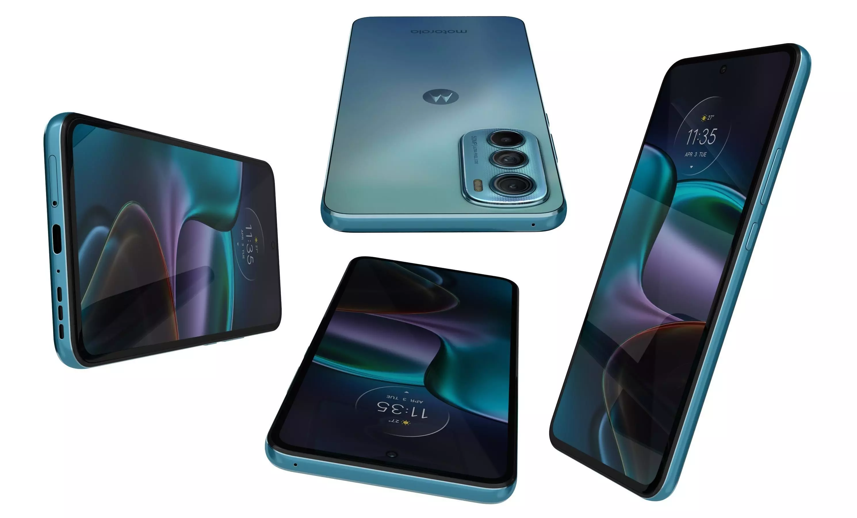 Motorola Edge 30 Aurora Green 3D model_7