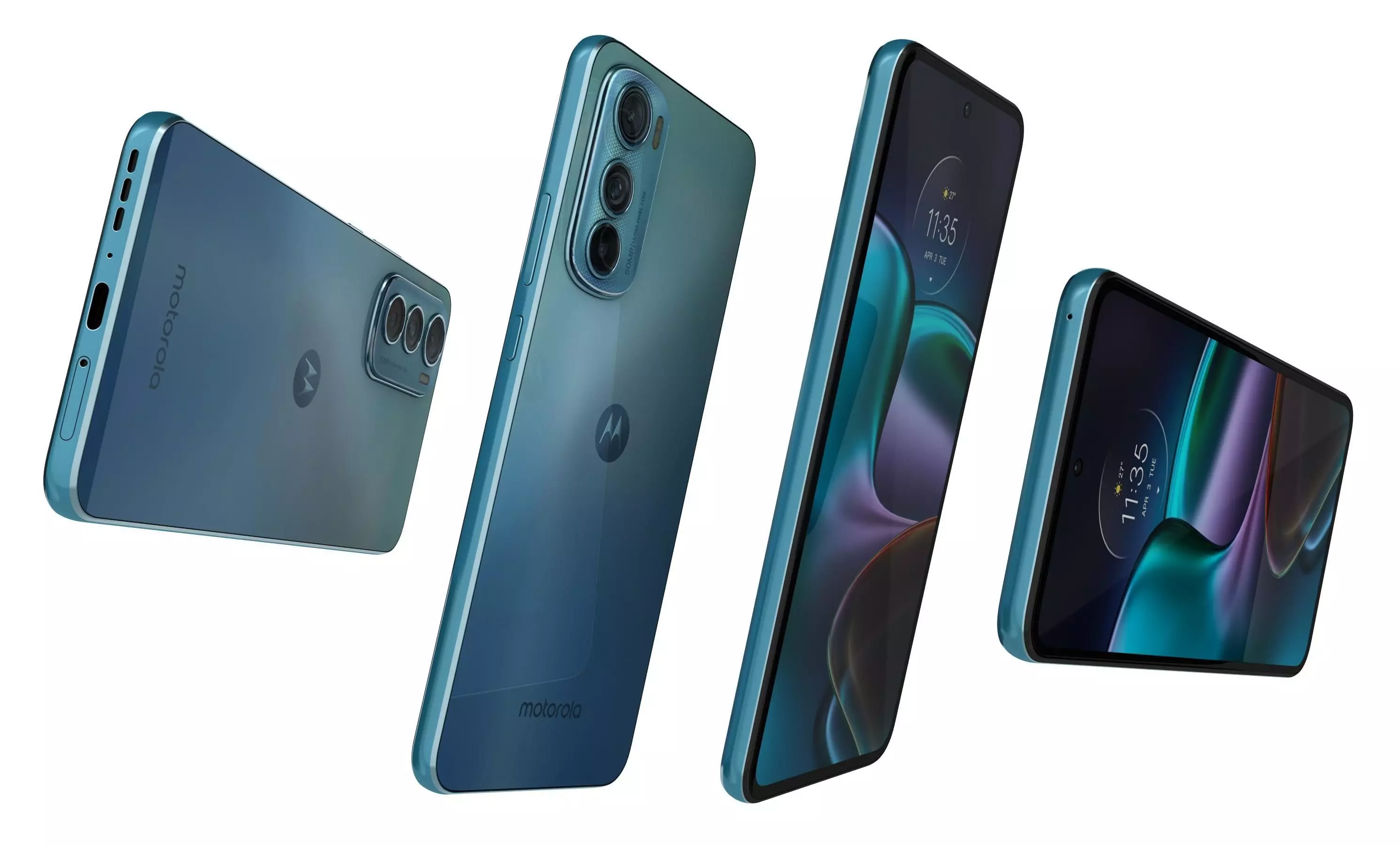 Motorola Edge 30 Aurora Green 3D model_5