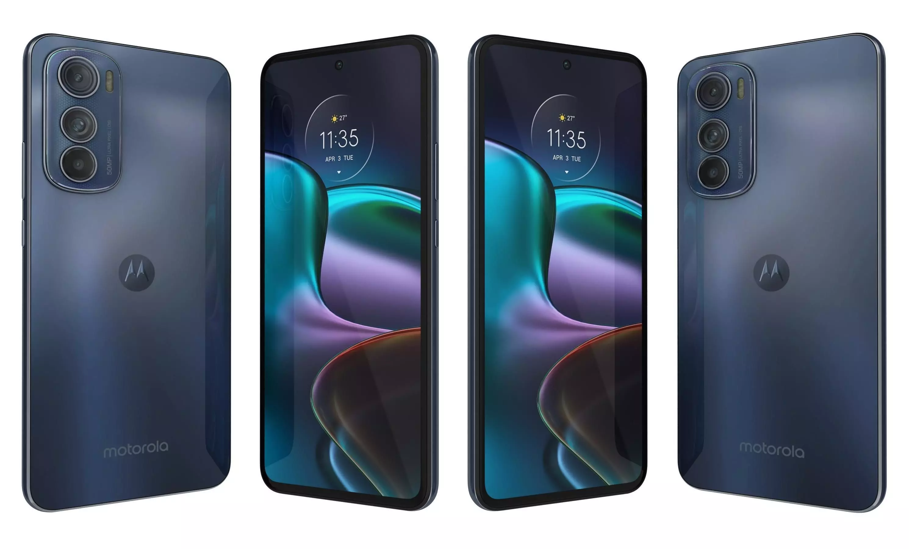 Motorola Edge 30 Gray High Poly 3D model_4