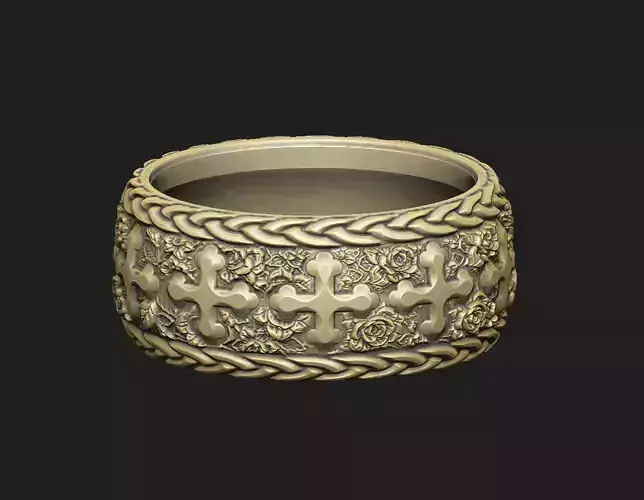 rose cross gift lux old style band leave cluster elf tree