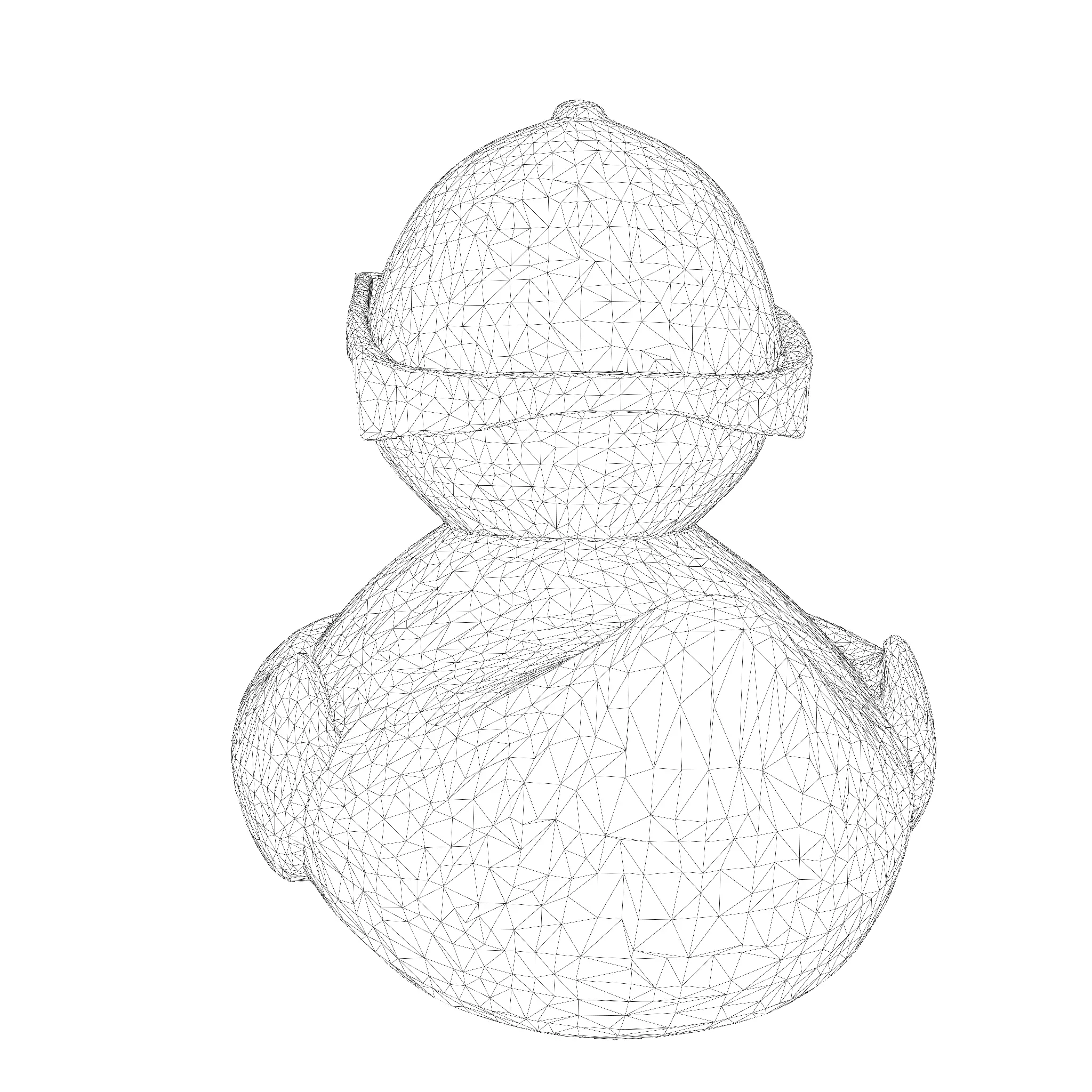 Cool Quack Low Poly 3D print model_27