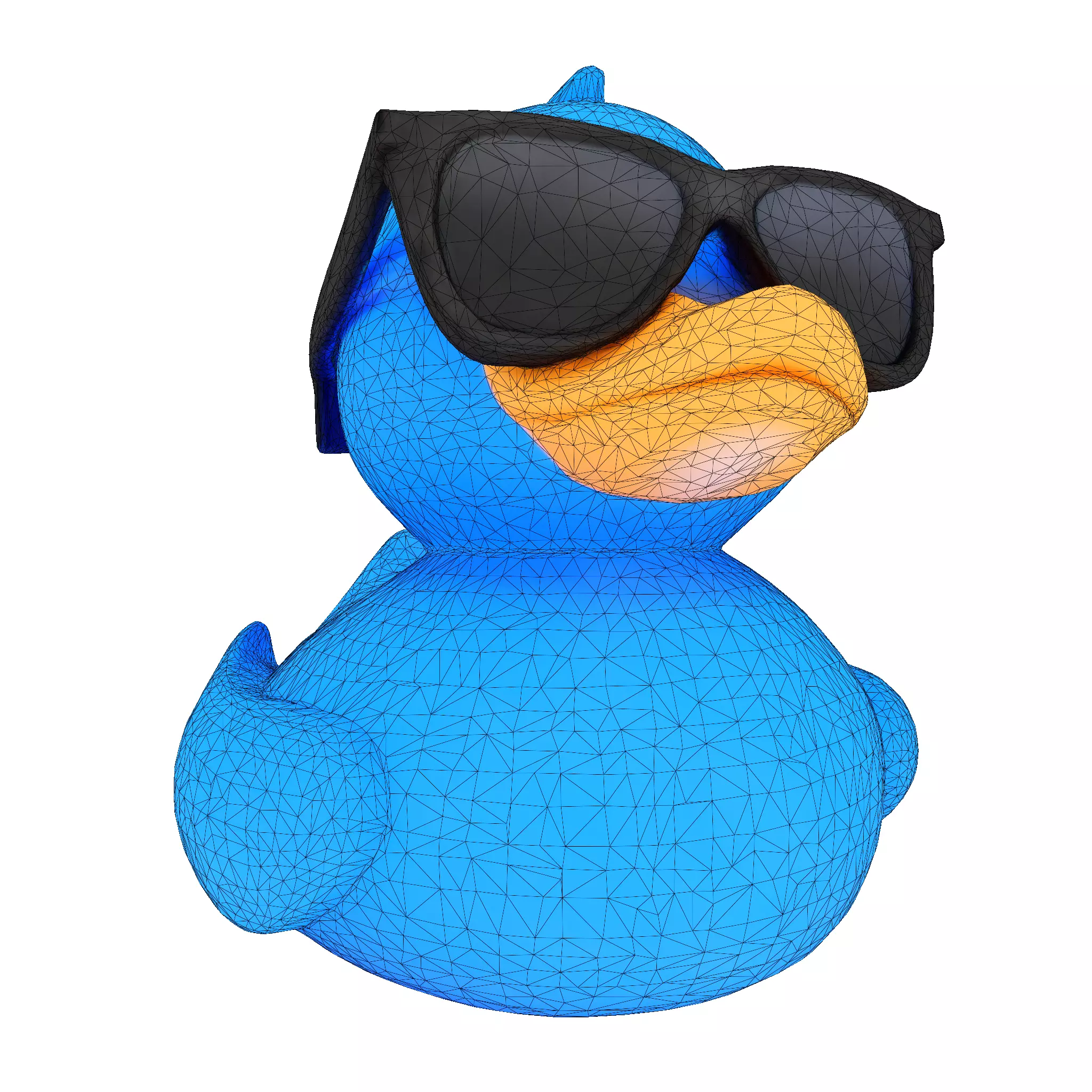 Cool Quack Low Poly 3D print model_19