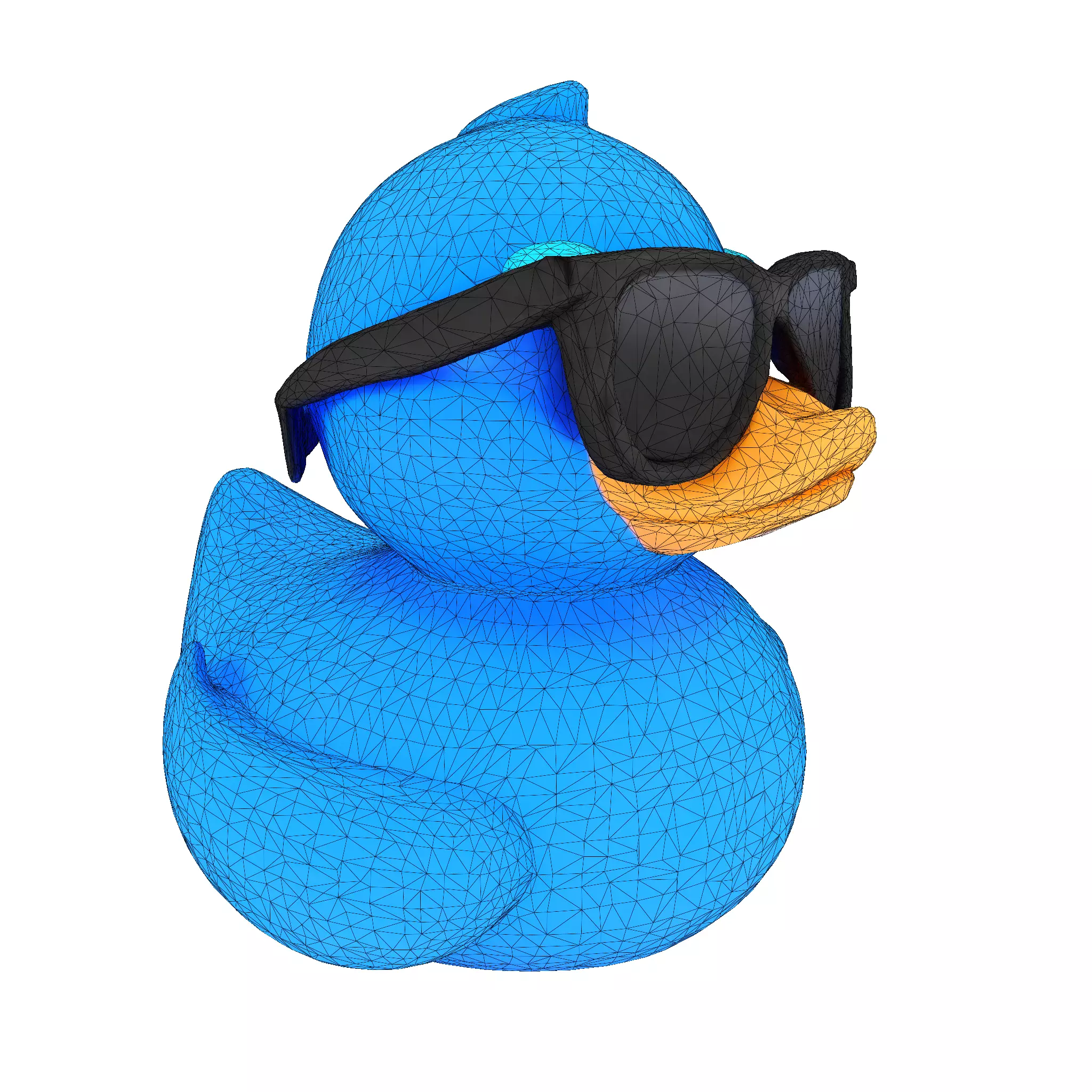 Cool Quack Low Poly 3D print model_14