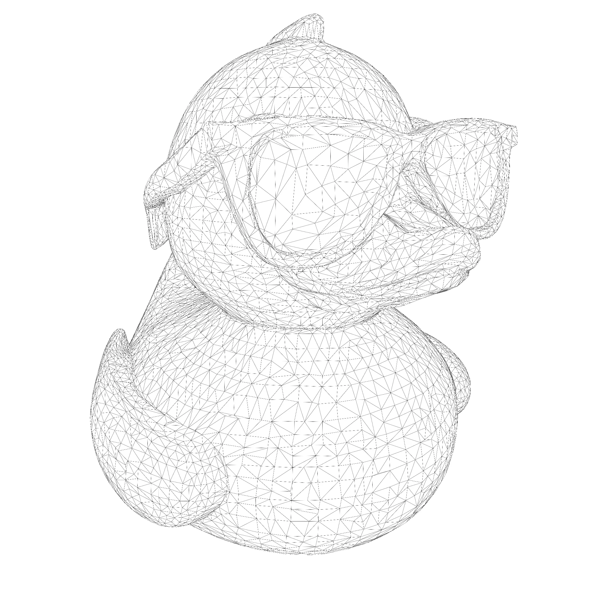 Cool Quack Low Poly 3D print model_25