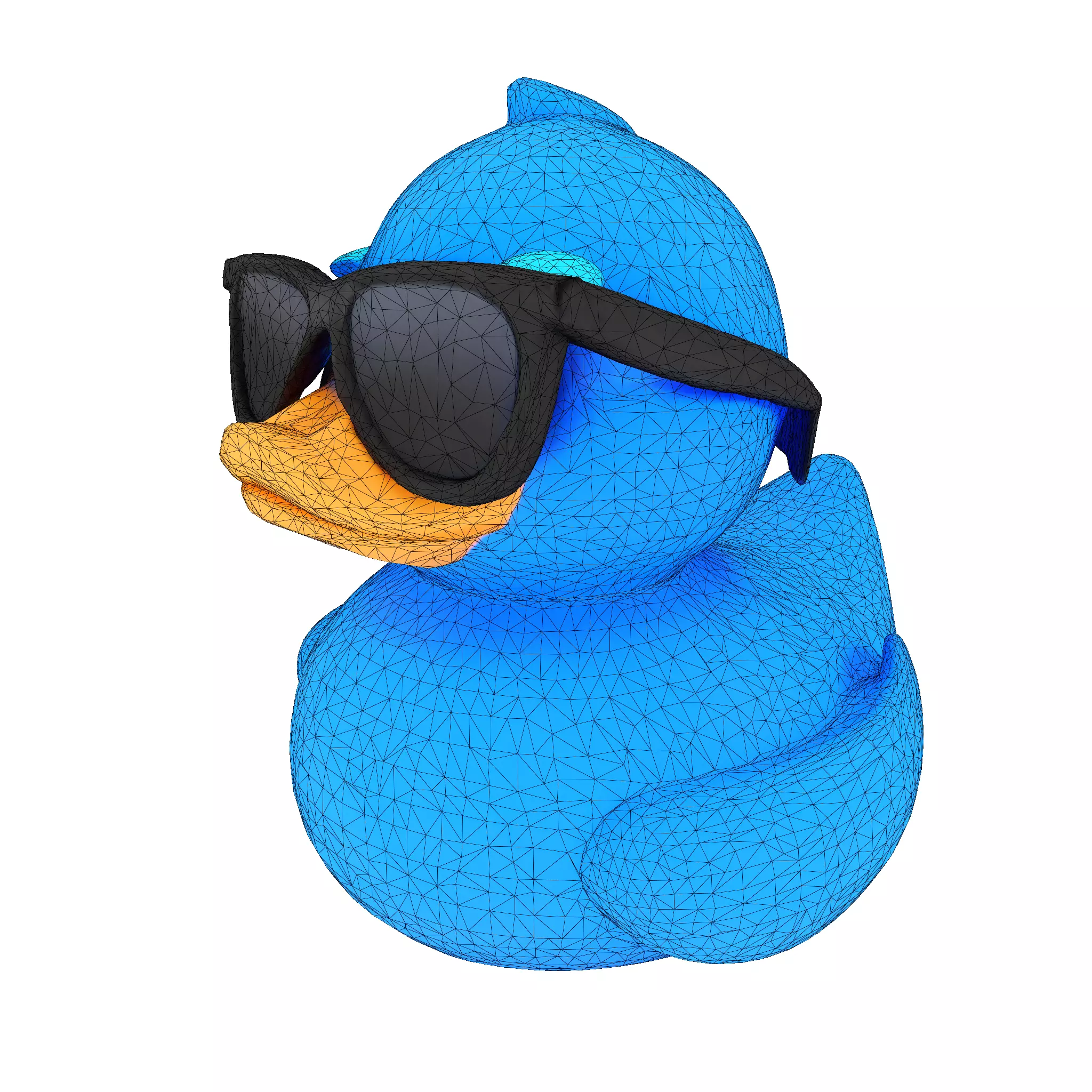 Cool Quack Low Poly 3D print model_16
