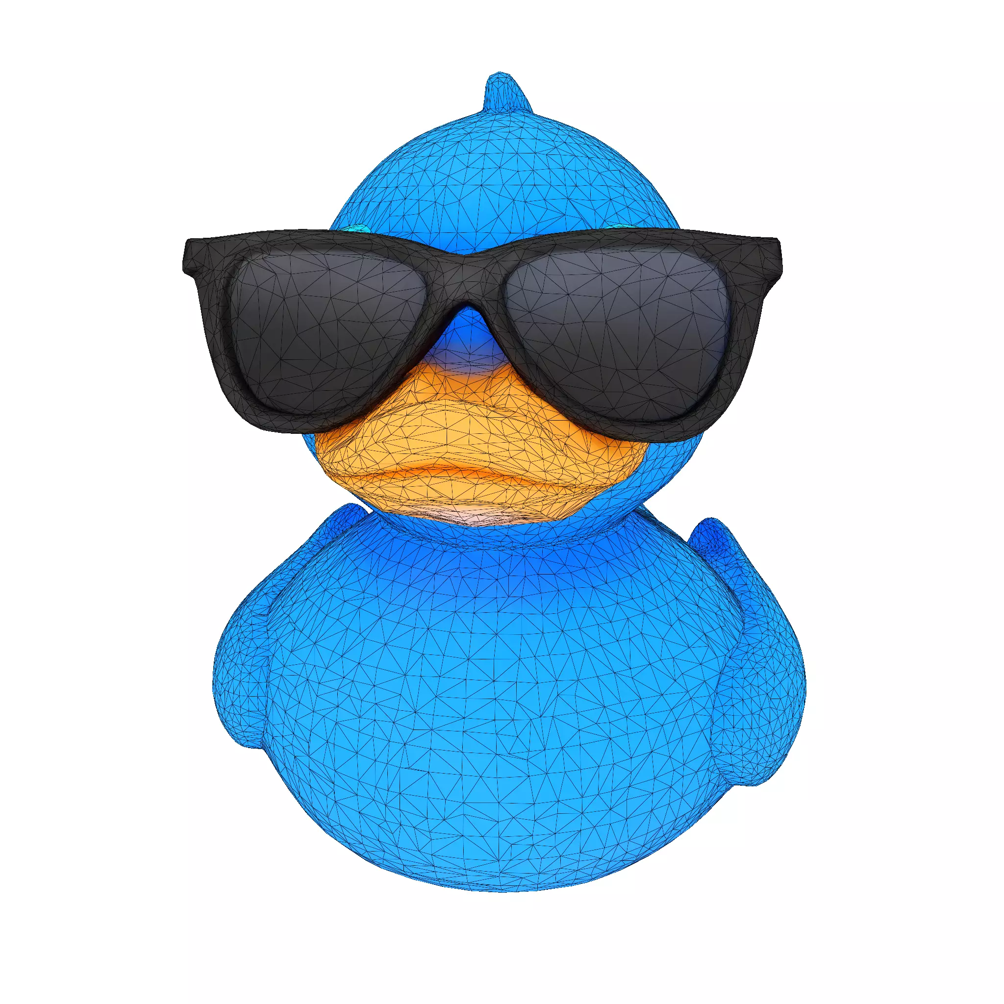 Cool Quack Low Poly 3D print model_15