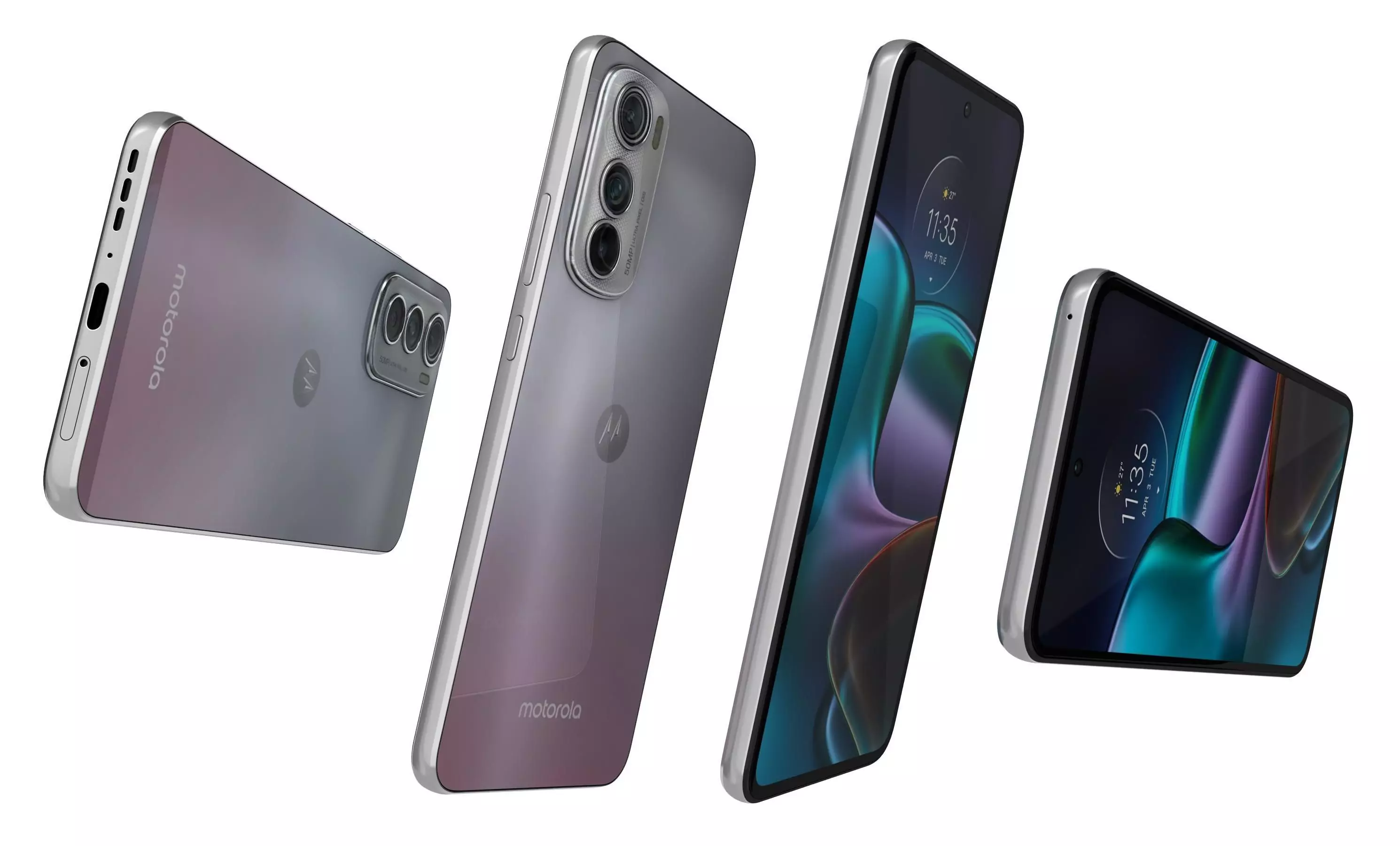 Motorola Edge 30 Silver High Poly 3D model_5