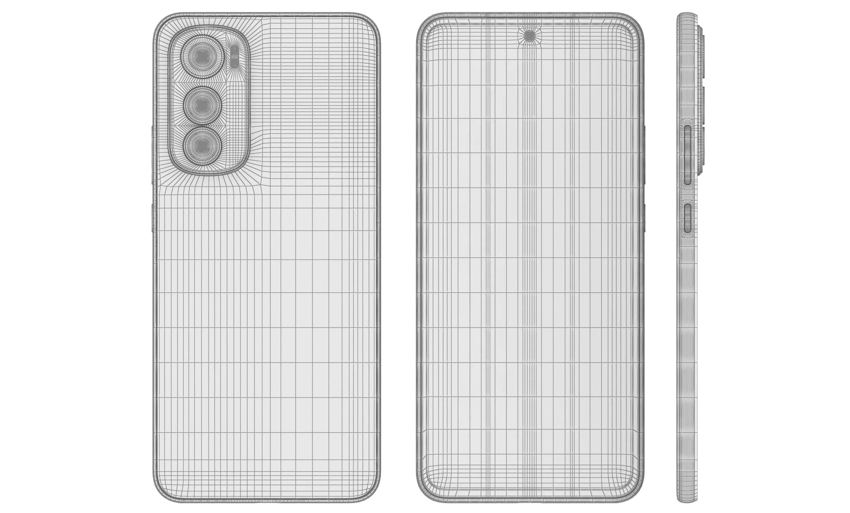 Motorola Edge 30 Silver High Poly 3D model_11