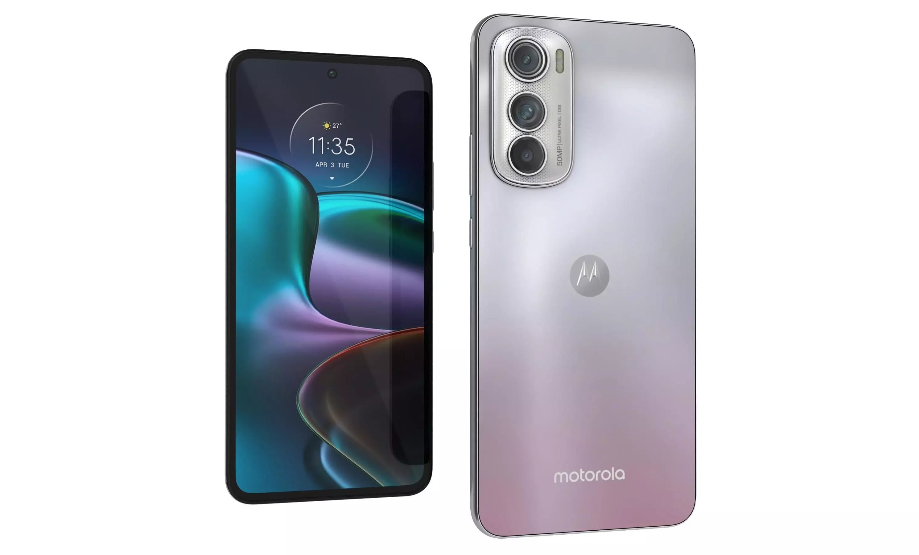 Motorola Edge 30 Silver High Poly 3D model_1