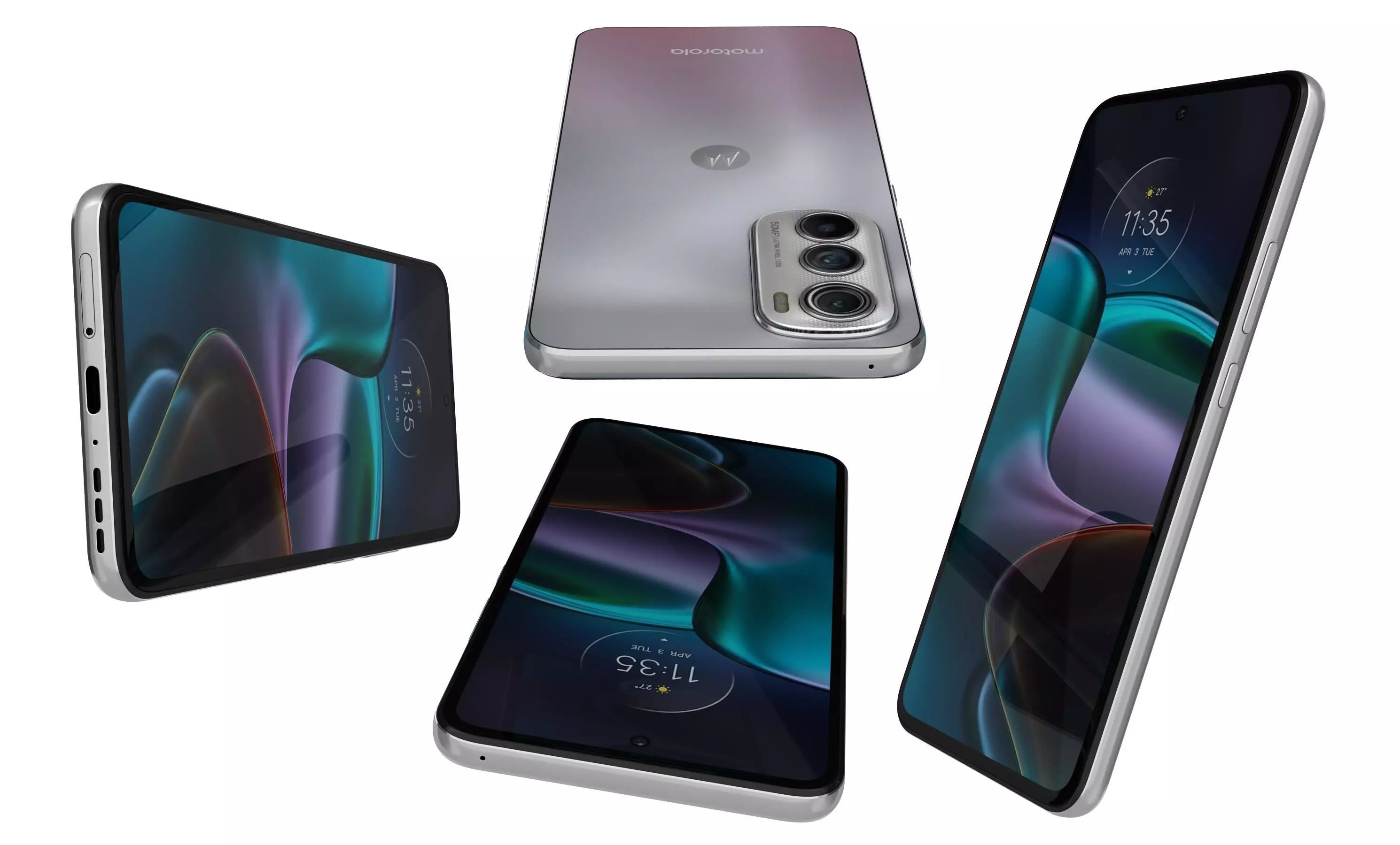 Motorola Edge 30 Silver High Poly 3D model_7