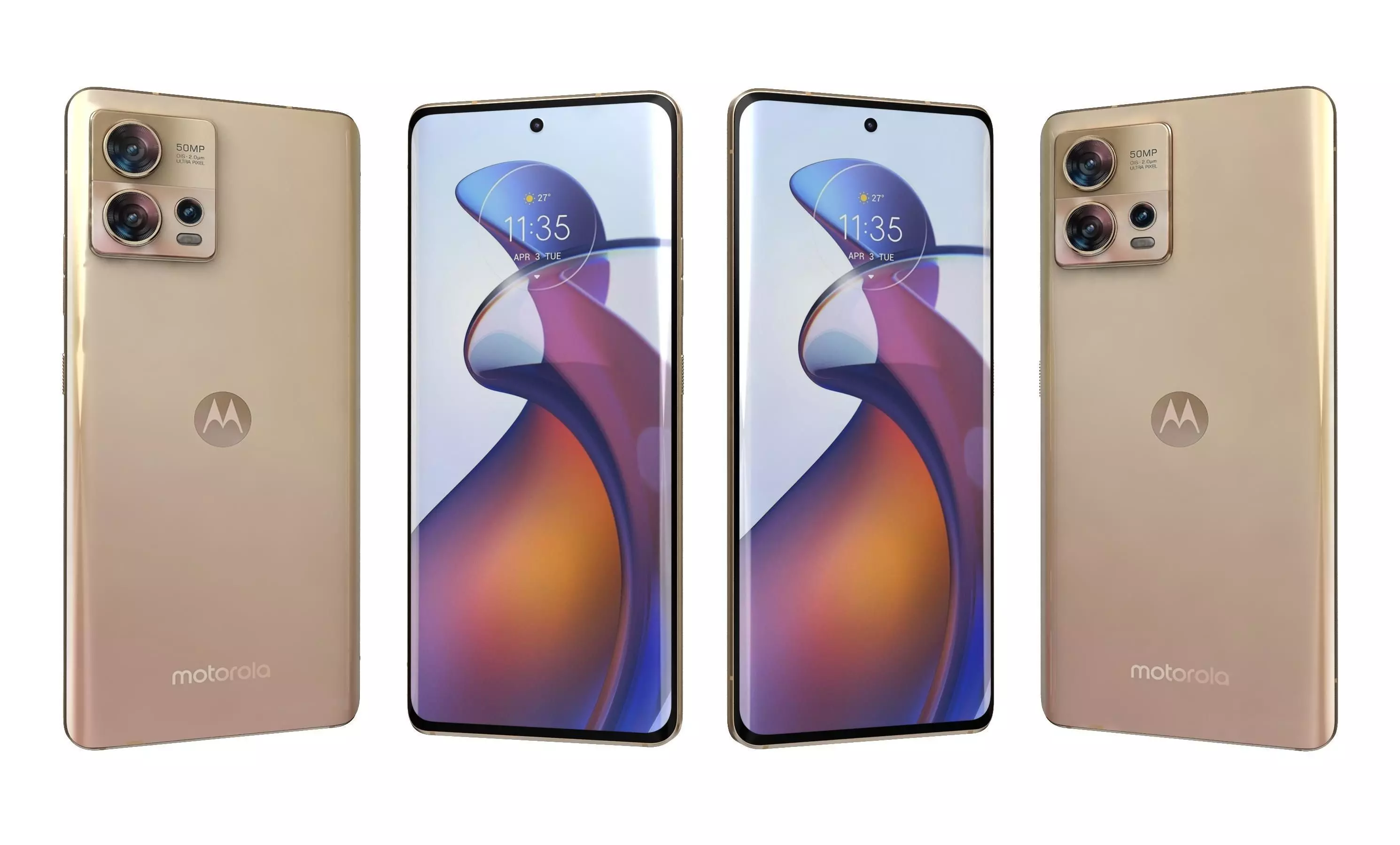 Motorola Edge 30 Fusion Gold High Poly 3D model_0