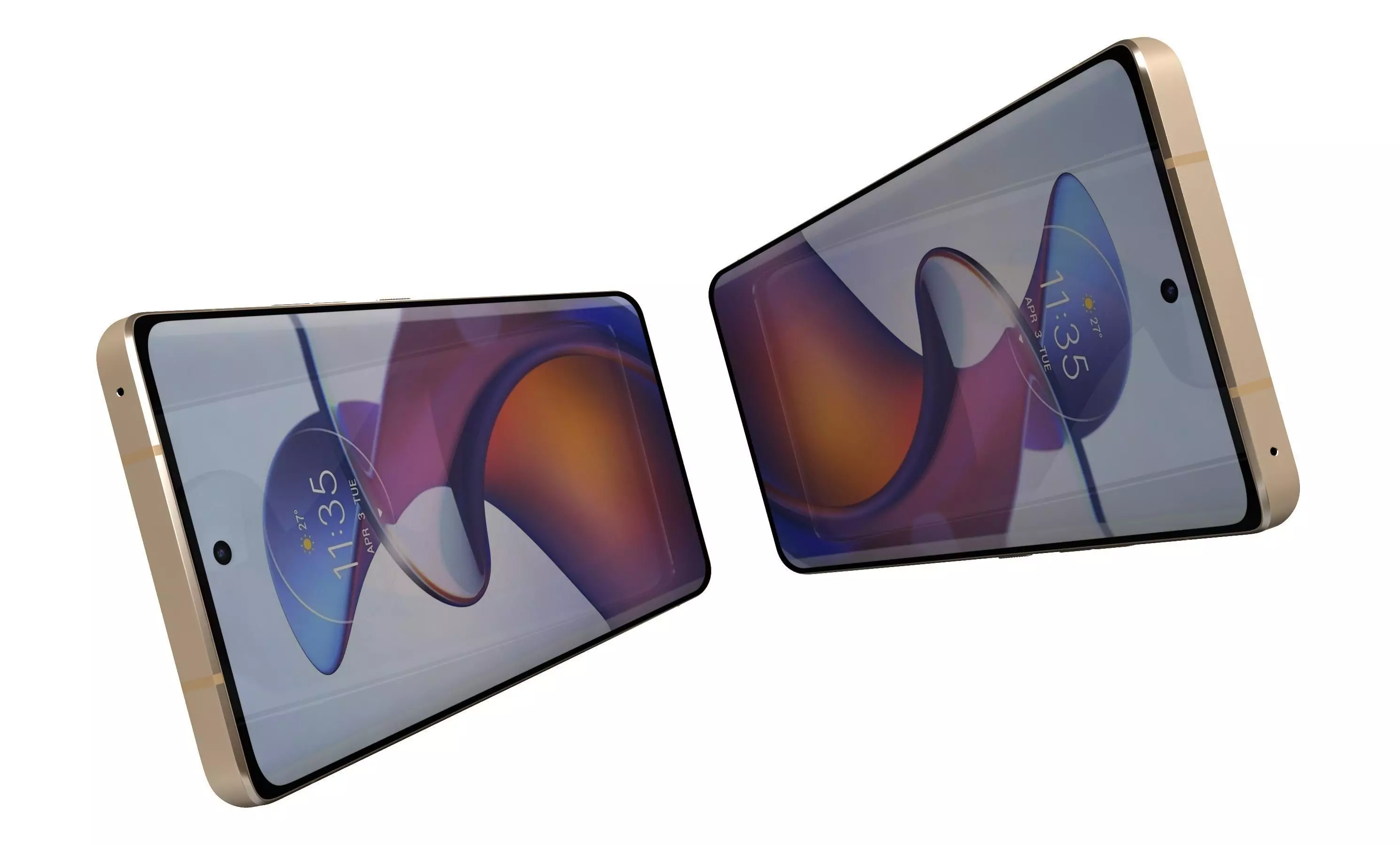 Motorola Edge 30 Fusion Gold High Poly 3D model_3