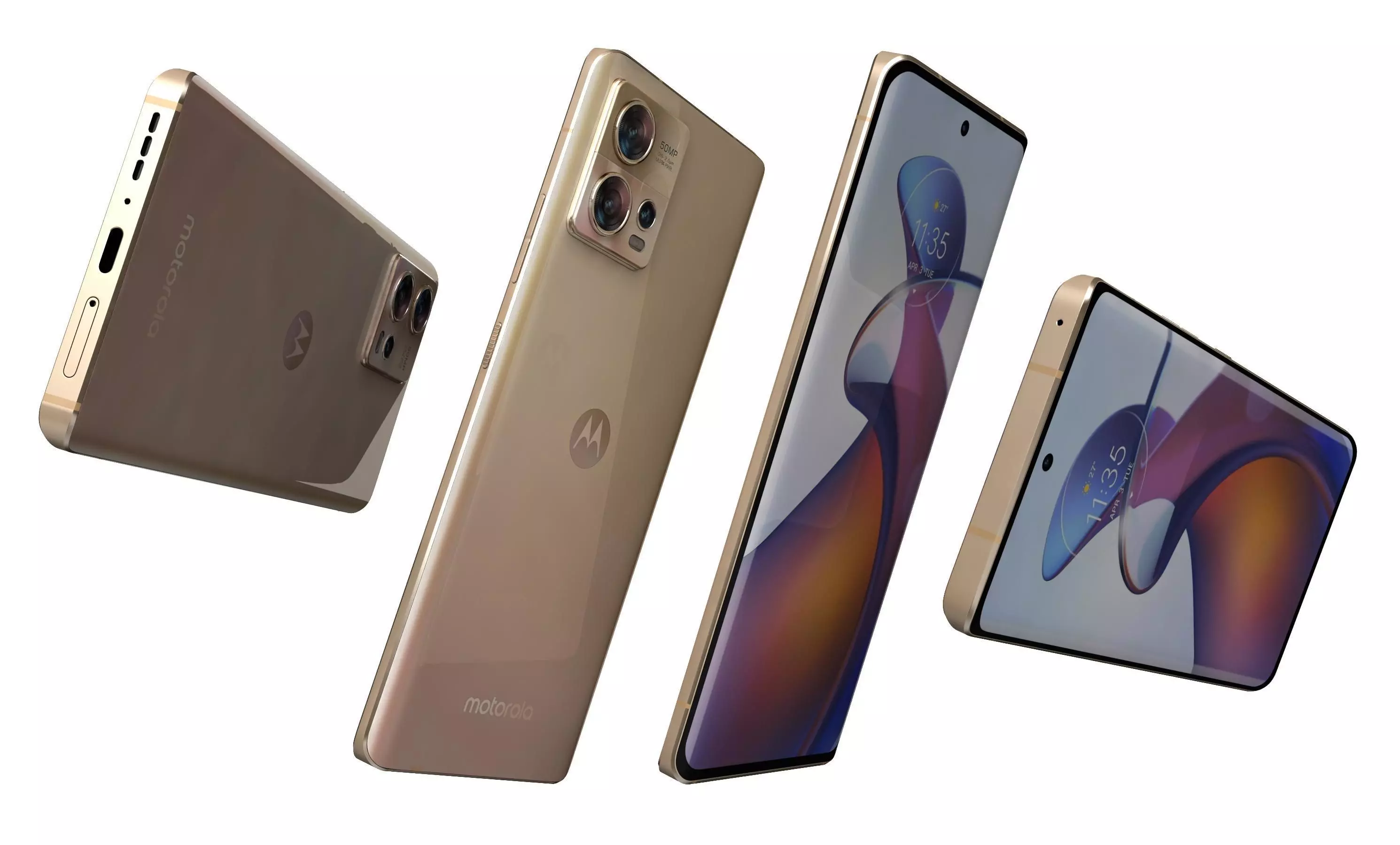 Motorola Edge 30 Fusion Gold High Poly 3D model_5