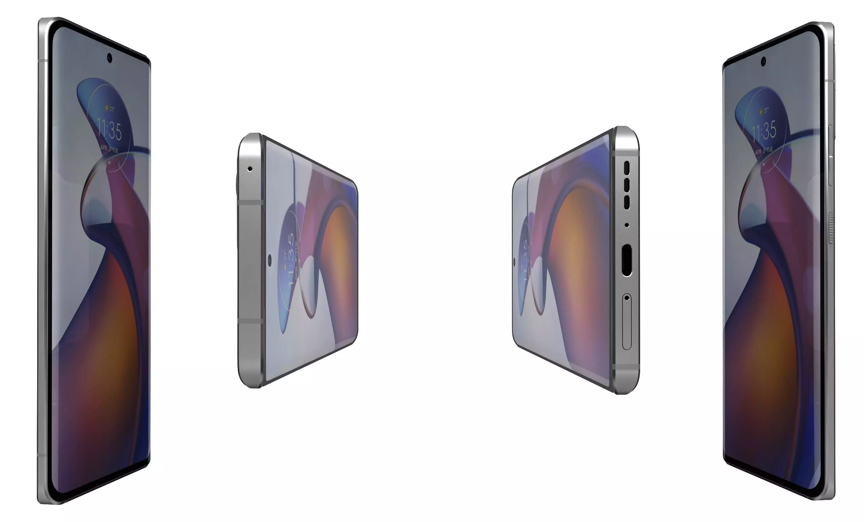 Motorola Edge 30 Fusion White High Poly 3D model_2