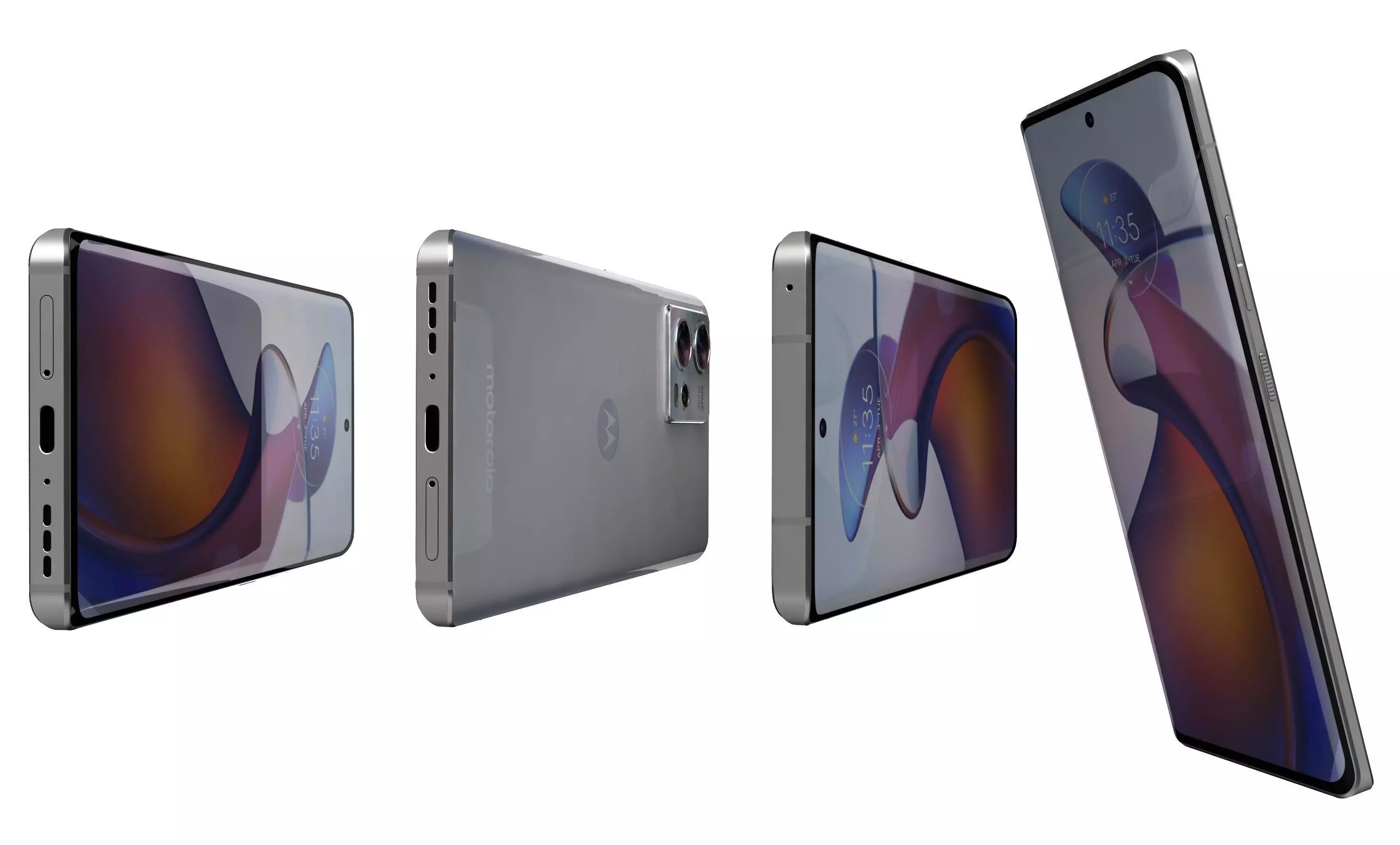 Motorola Edge 30 Fusion White High Poly 3D model_6