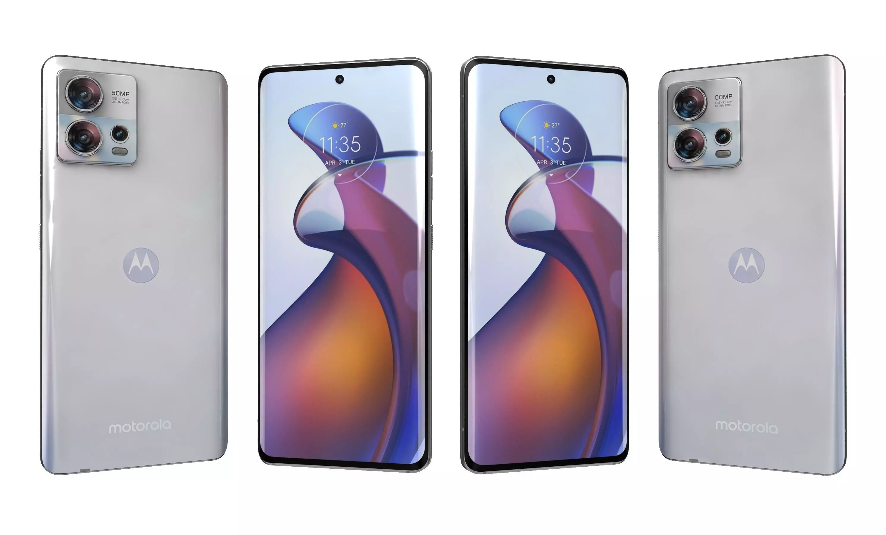 Motorola Edge 30 Fusion White High Poly 3D model_0