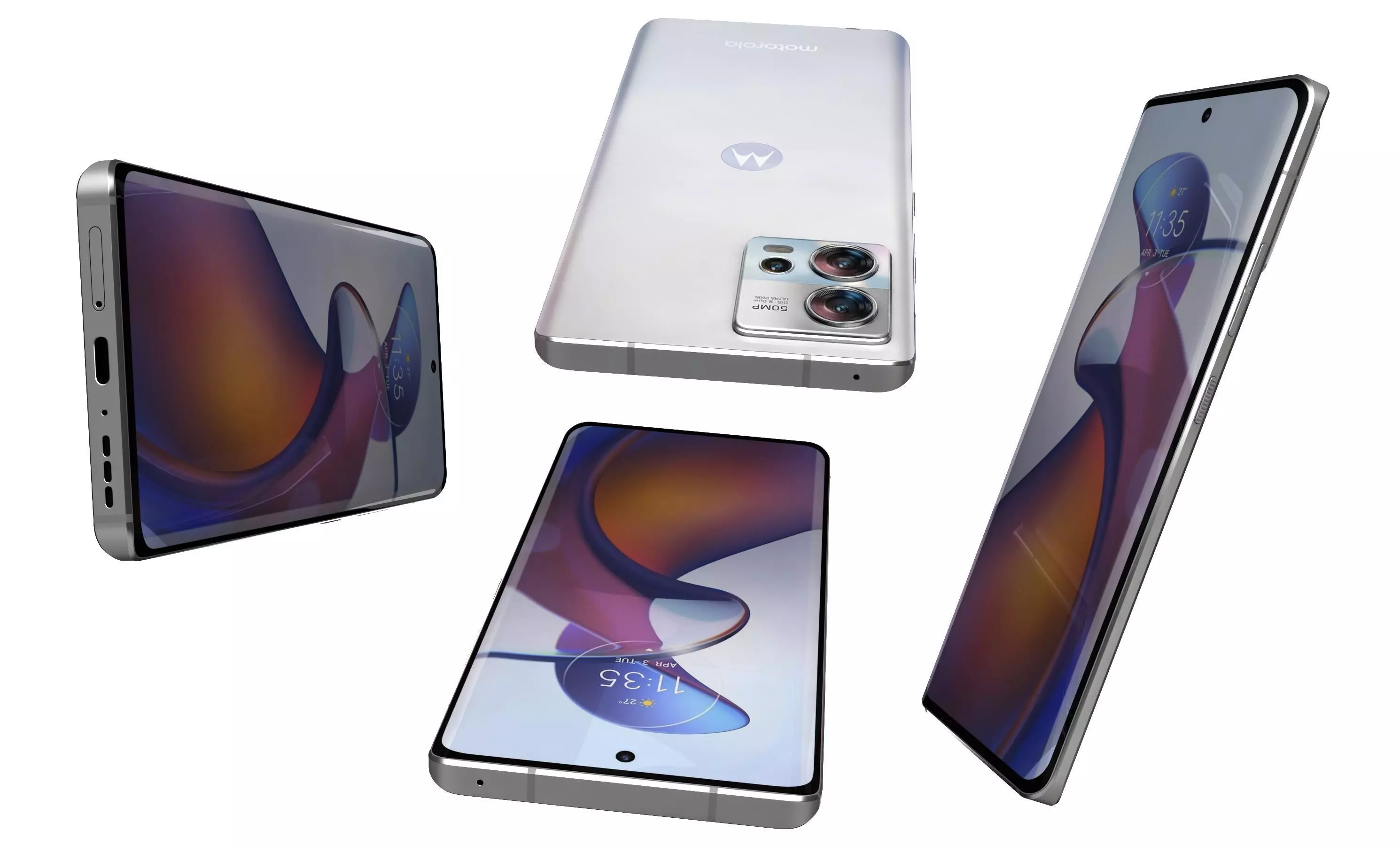 Motorola Edge 30 Fusion White High Poly 3D model_7