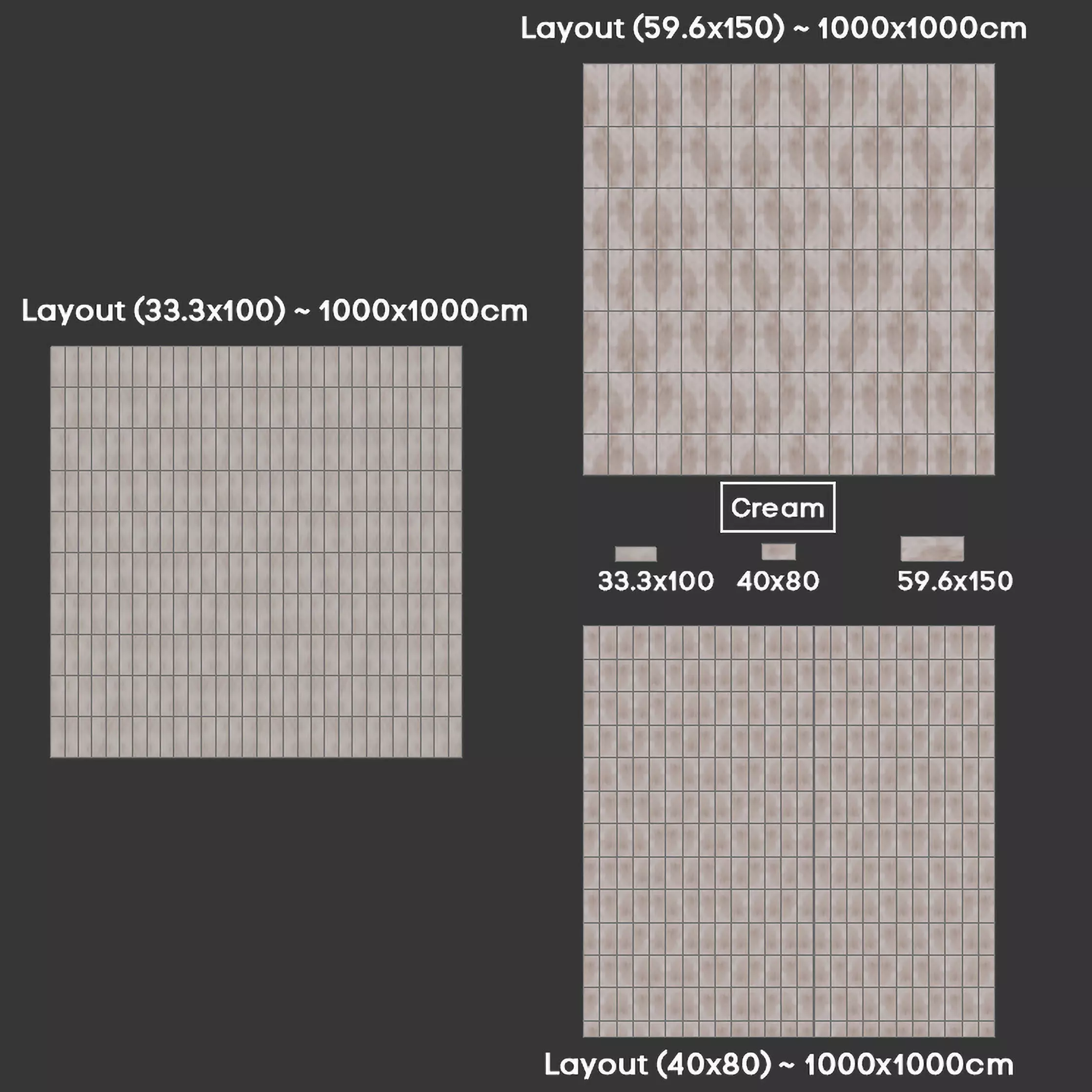 Porcelanosa Image Cream Stone-Effect Tiles -Set of 3 Texture_3