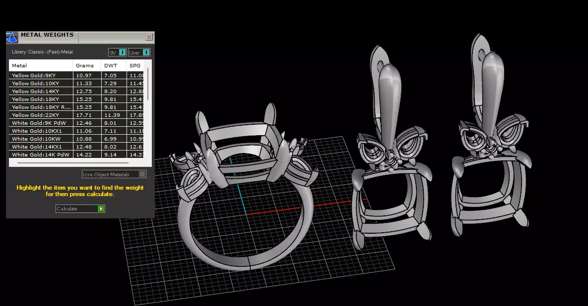 Quad stone set for women 3D print model_10