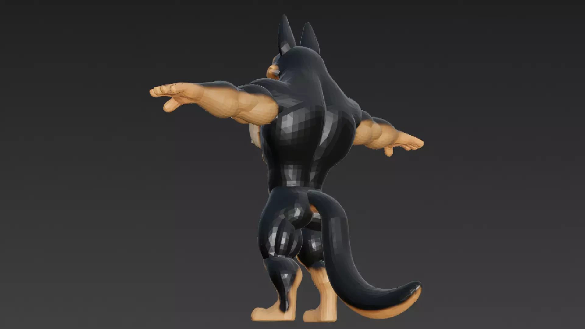 Cartoon Muscular Animals Pack 3D Models Low-poly 3D model_32