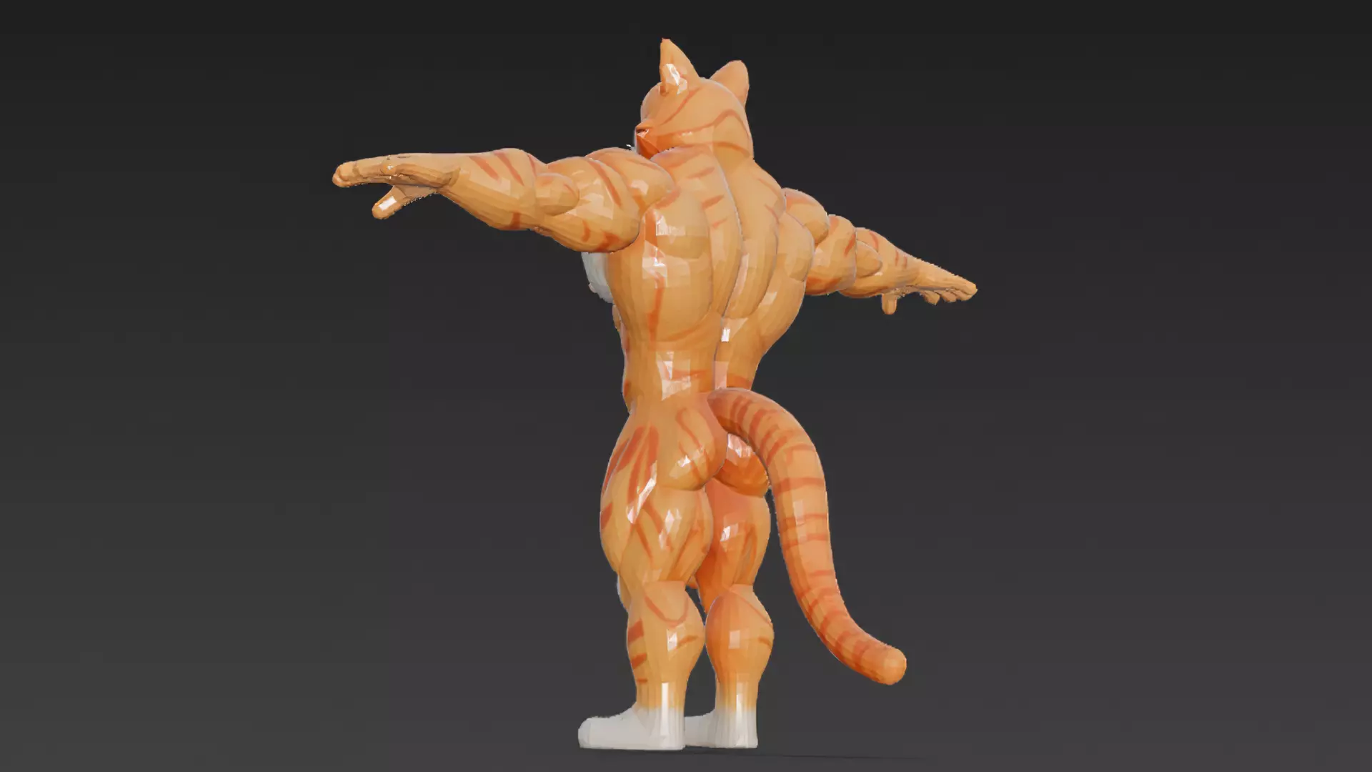 Cartoon Muscular Animals Pack 3D Models Low-poly 3D model_18