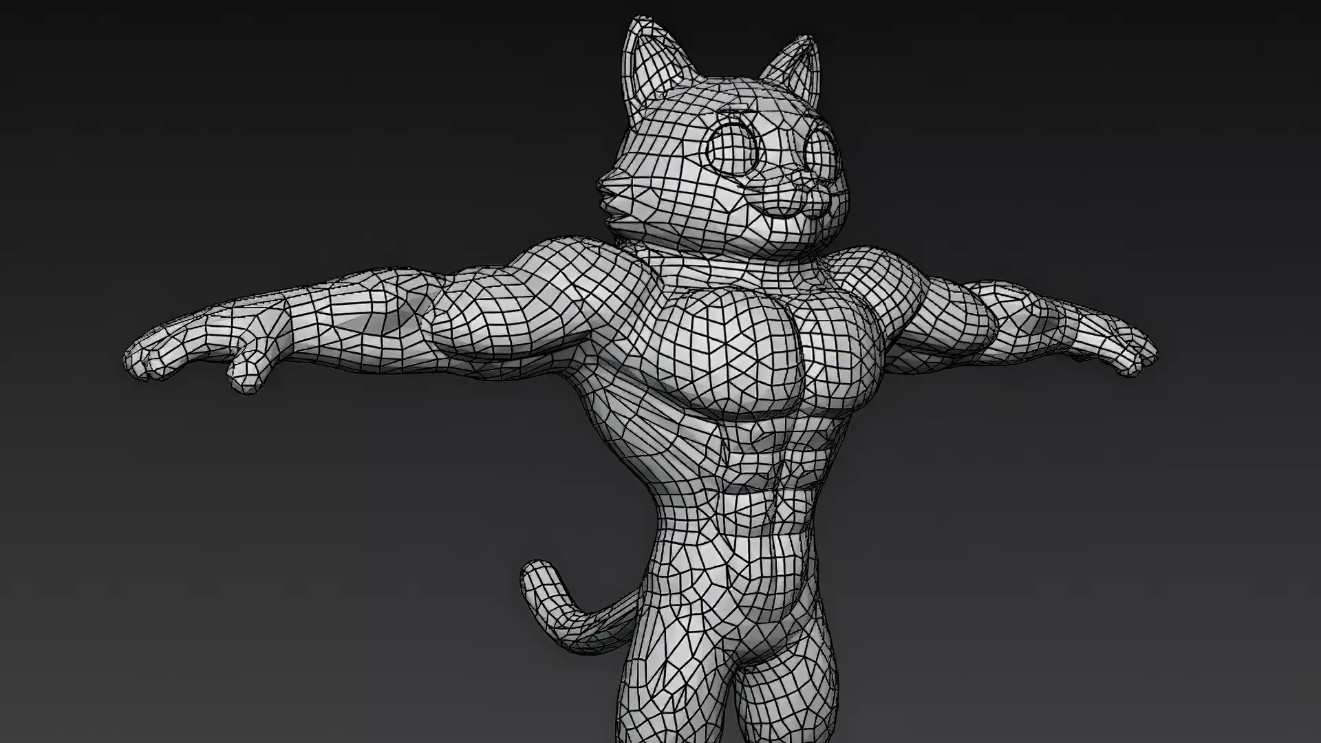 Cartoon Muscular Animals Pack 3D Models Low-poly 3D model_13