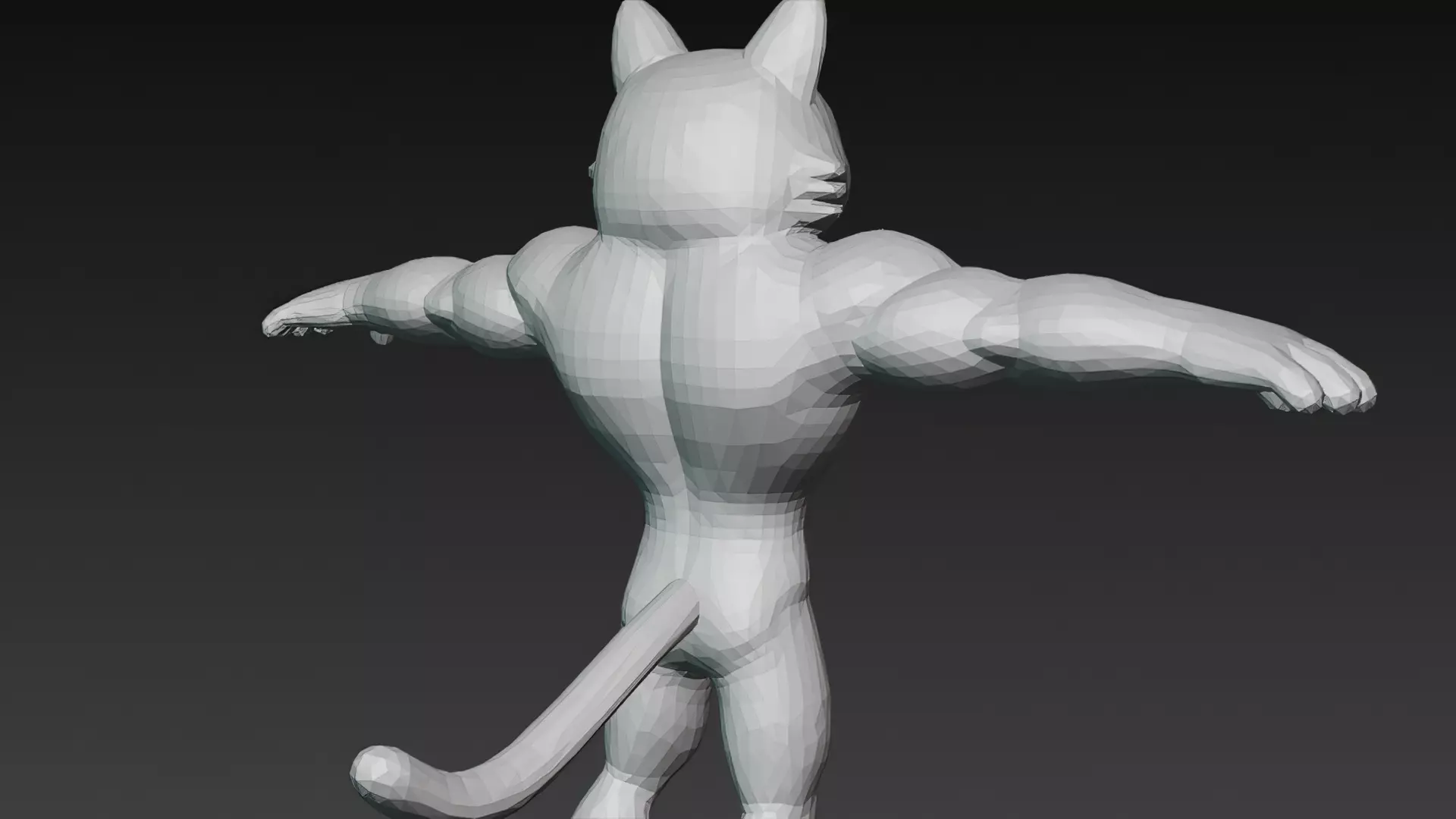 Cartoon Muscular Animals Pack 3D Models Low-poly 3D model_10