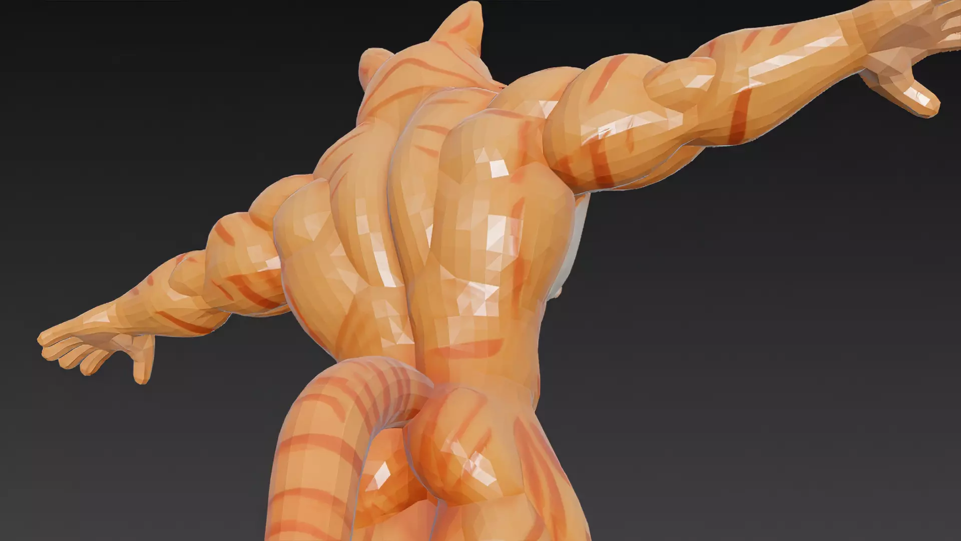 Cartoon Muscular Animals Pack 3D Models Low-poly 3D model_21