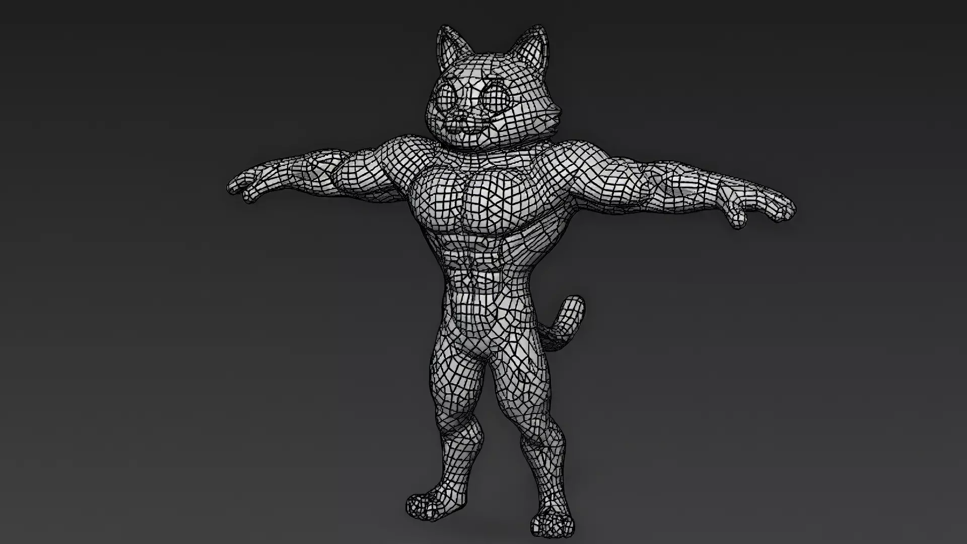 Cartoon Muscular Animals Pack 3D Models Low-poly 3D model_12