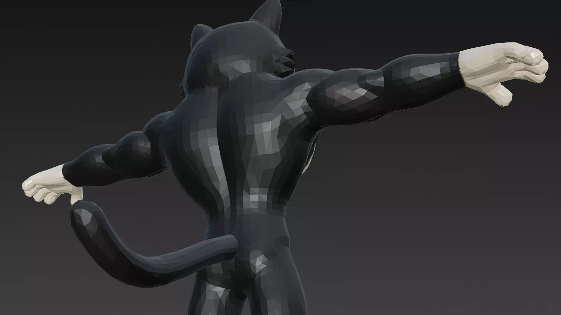 Cartoon Muscular Animals Pack 3D Models Low-poly 3D model_8