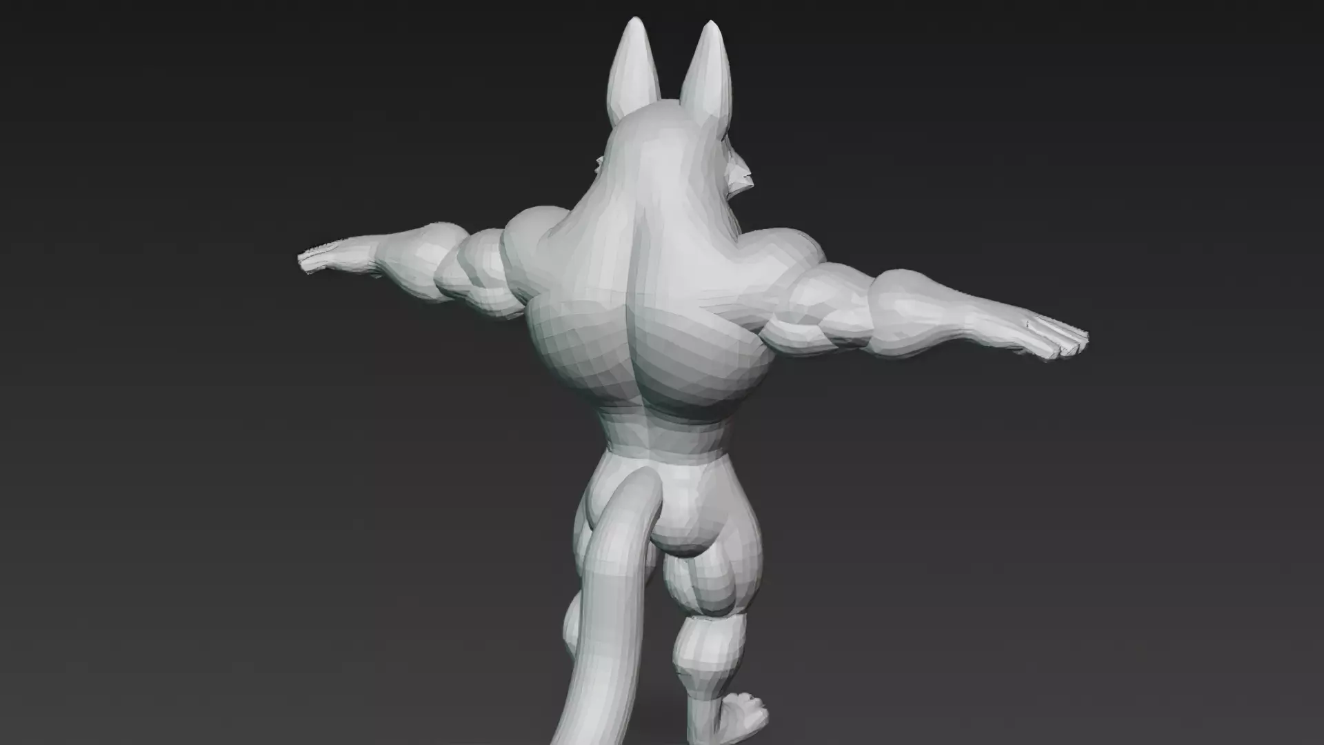 Cartoon Muscular Animals Pack 3D Models Low-poly 3D model_38