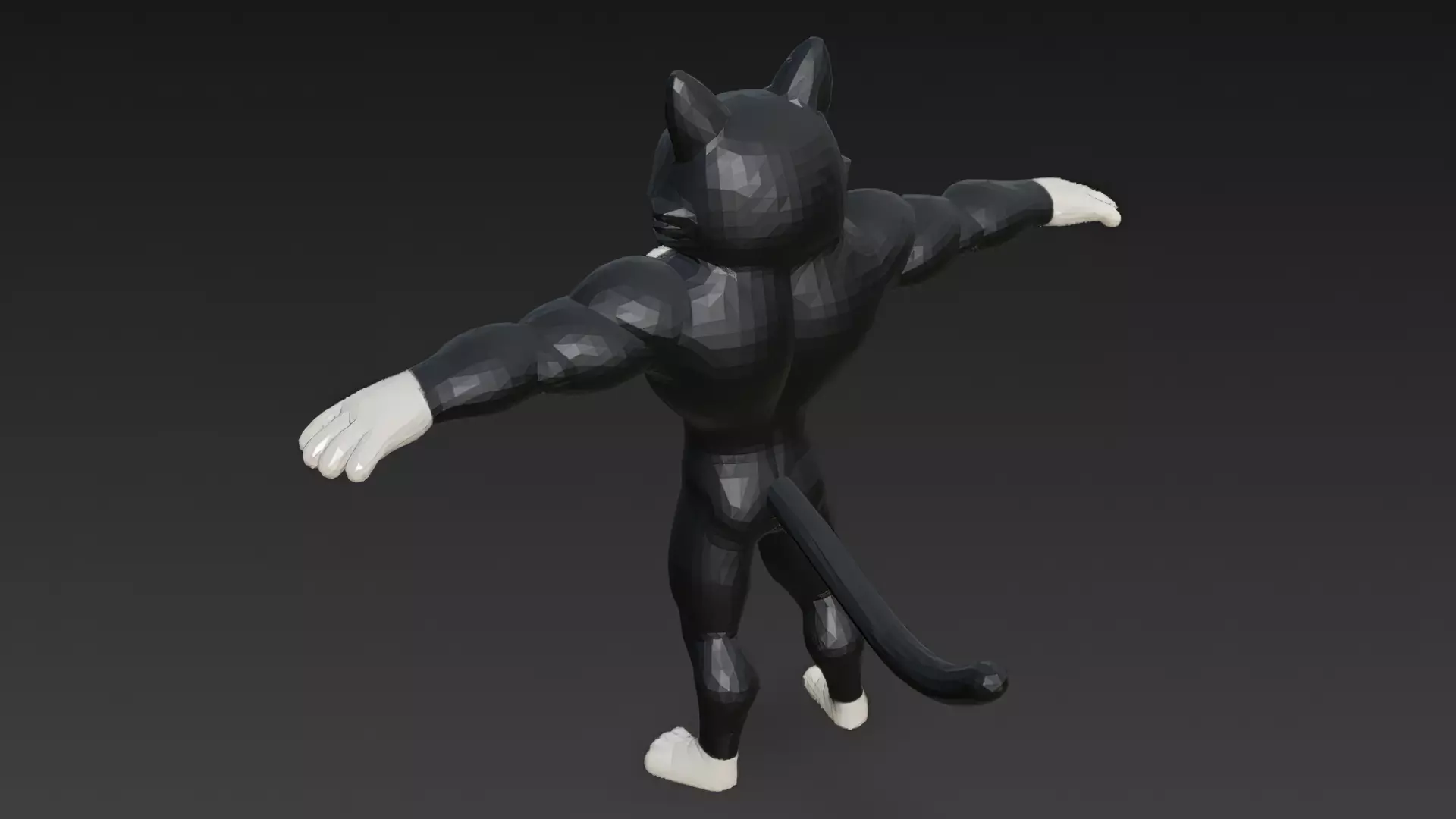 Cartoon Muscular Animals Pack 3D Models Low-poly 3D model_5