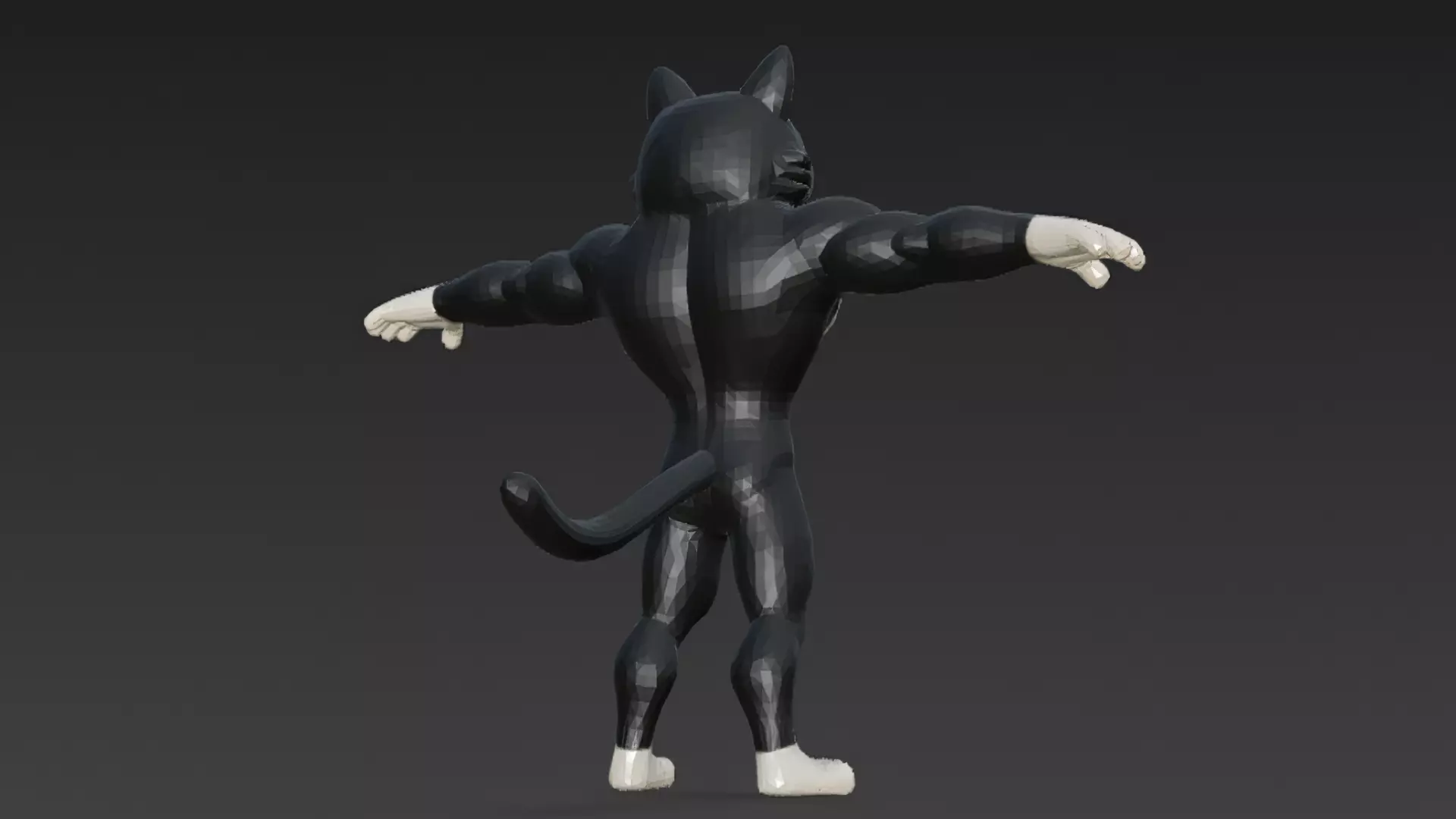 Cartoon Muscular Animals Pack 3D Models Low-poly 3D model_4