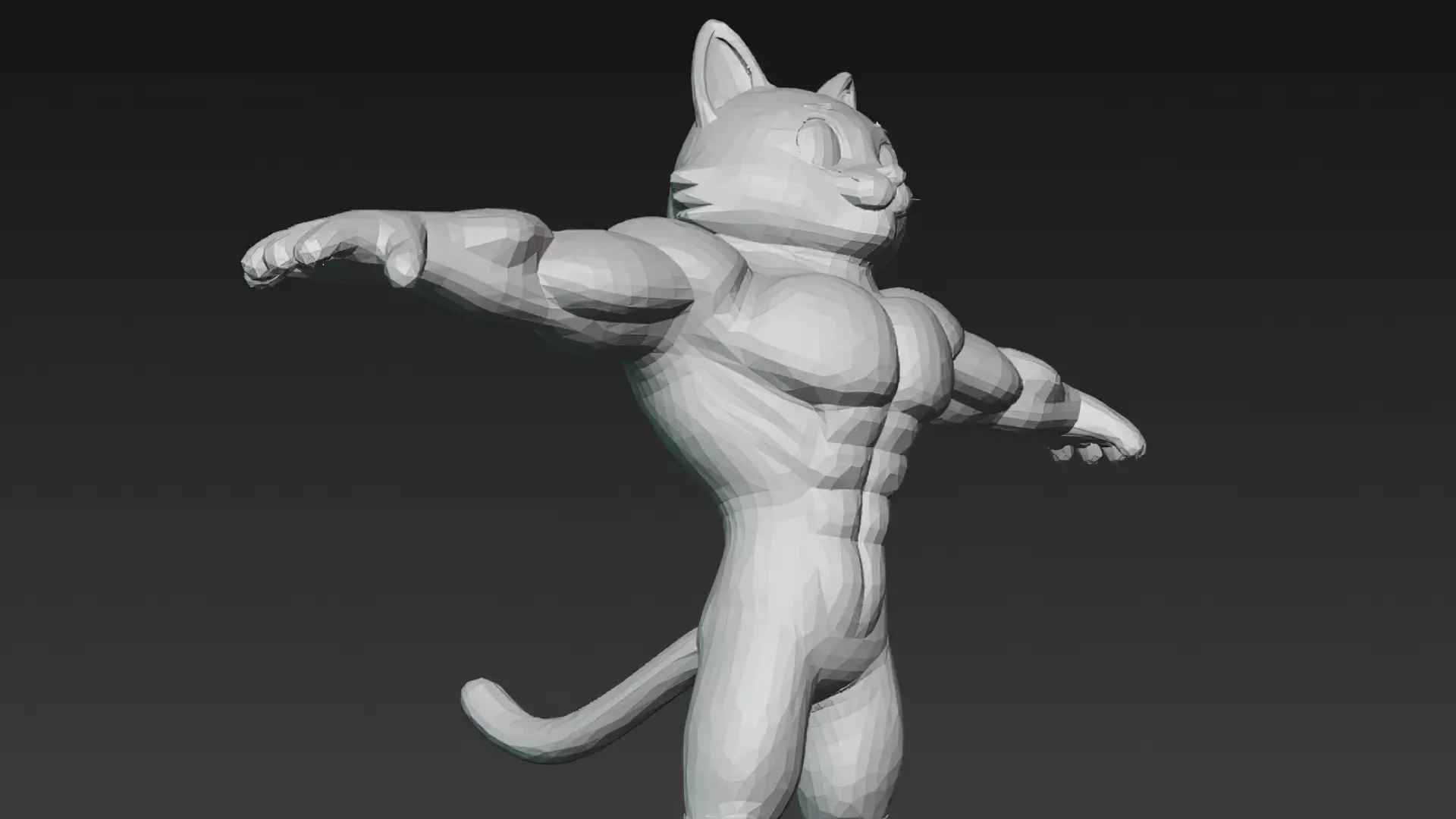 Cartoon Muscular Animals Pack 3D Models Low-poly 3D model_11