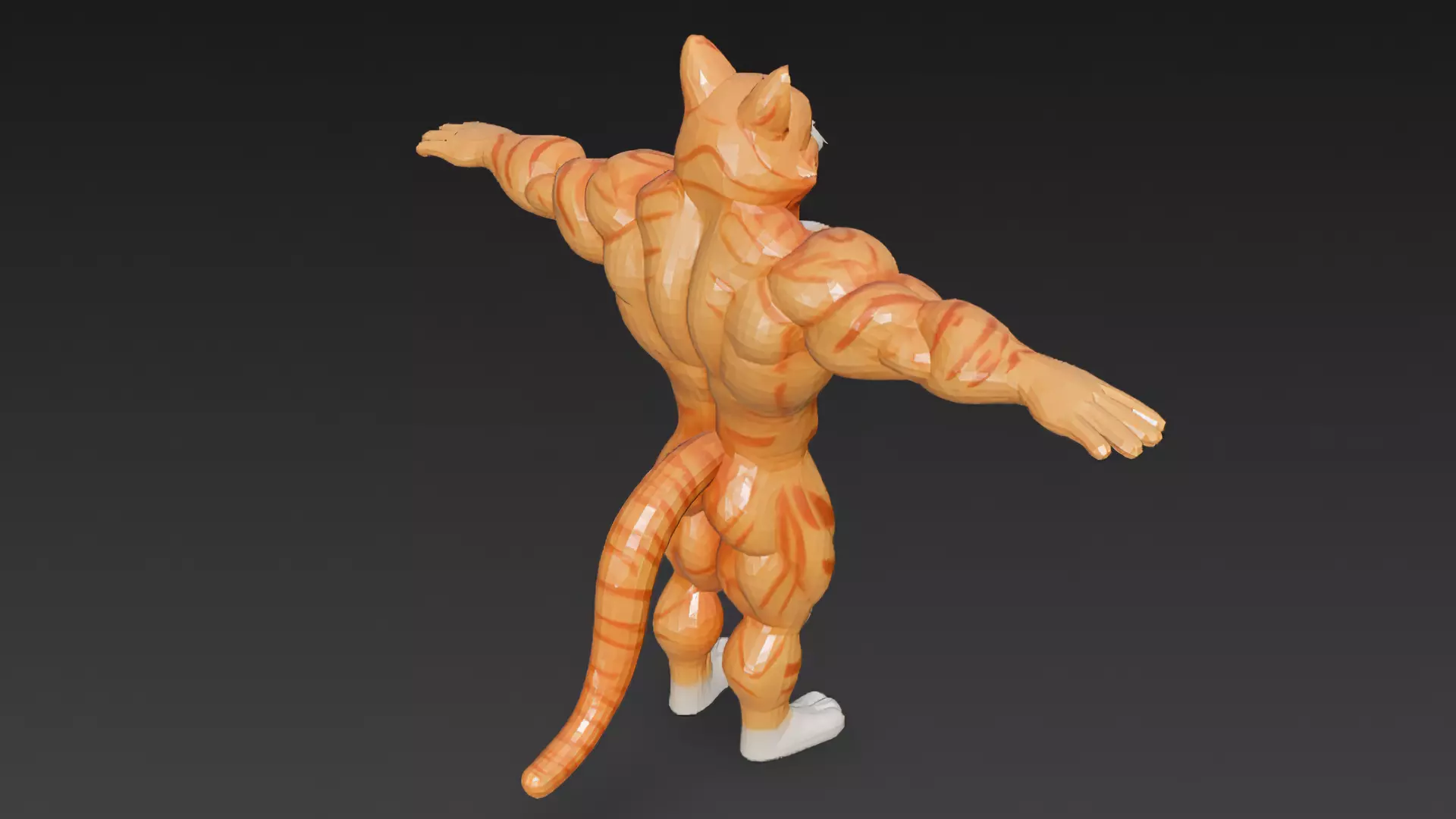 Cartoon Muscular Animals Pack 3D Models Low-poly 3D model_19