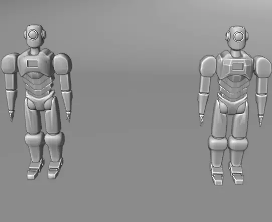 Sentinel-01 Modular SciFi Robot Rigged Textured Low-poly 3D model_0