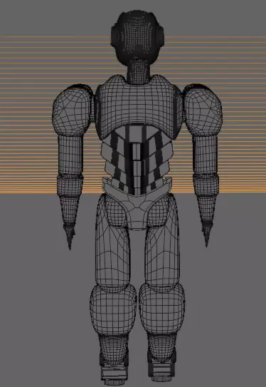 Sentinel-01 Modular SciFi Robot Rigged Textured Low-poly 3D model_10