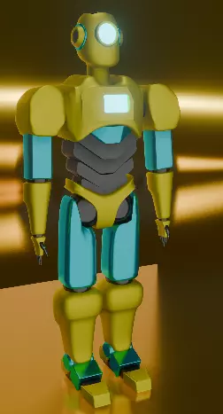 Sentinel-01 Modular SciFi Robot Rigged Textured Low-poly 3D model_17