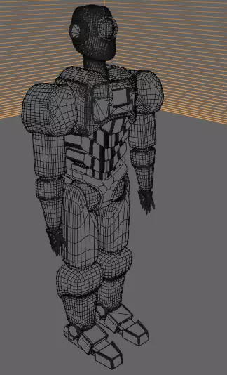 Sentinel-01 Modular SciFi Robot Rigged Textured Low-poly 3D model_8