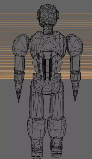 Sentinel-01 Modular SciFi Robot Rigged Textured Low-poly 3D model_11