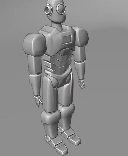 Sentinel-01 Modular SciFi Robot Rigged Textured Low-poly 3D model_6