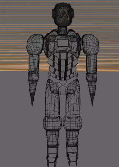Sentinel-01 Modular SciFi Robot Rigged Textured Low-poly 3D model_9