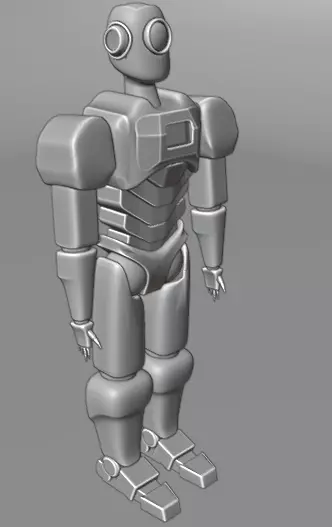 Sentinel-01 Modular SciFi Robot Rigged Textured Low-poly 3D model_7