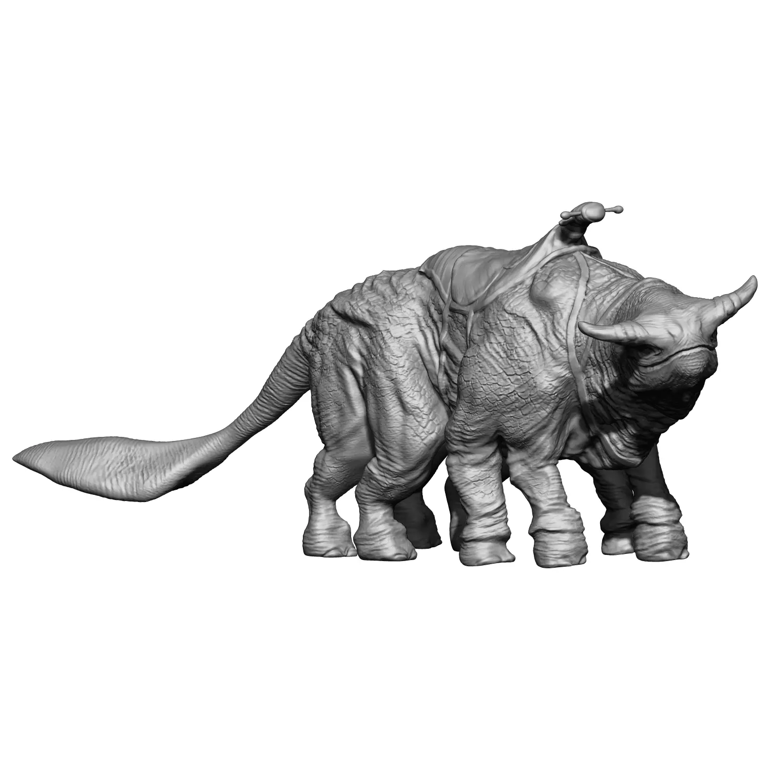 John Carter of Mars Thoat mount statue 3D print model_0