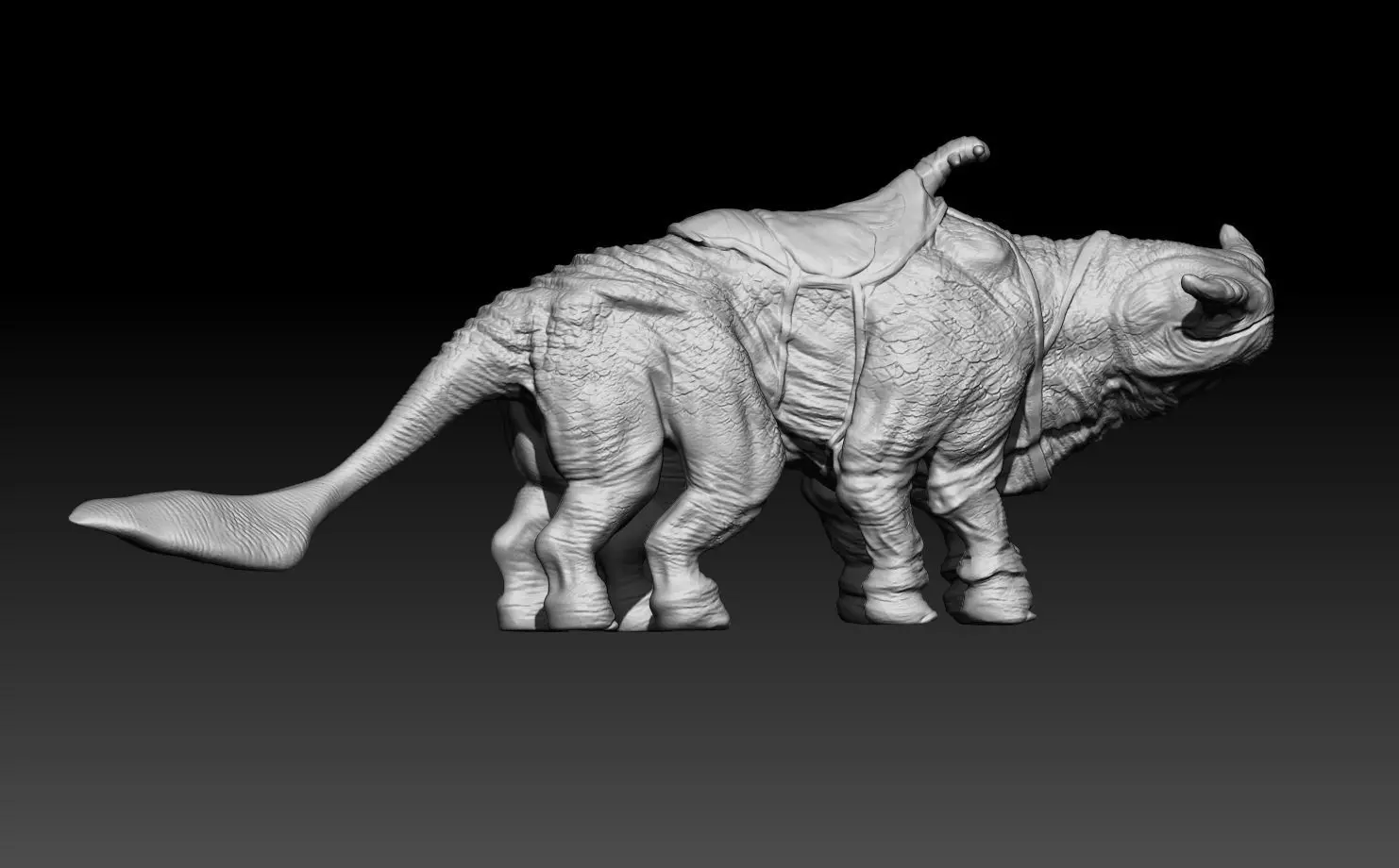 John Carter of Mars Thoat mount statue 3D print model_2