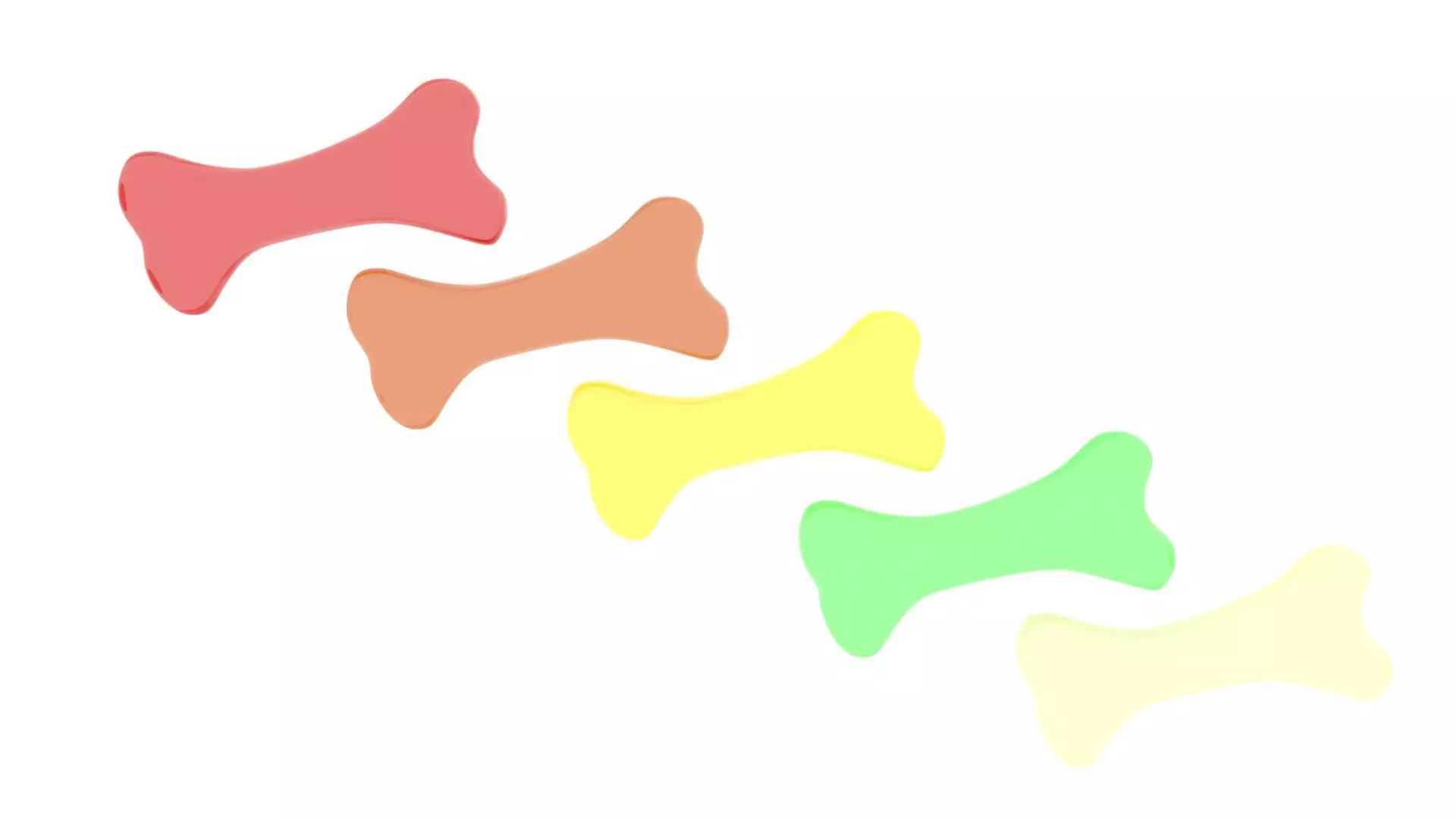 Gummy Bones Set 3D model_8