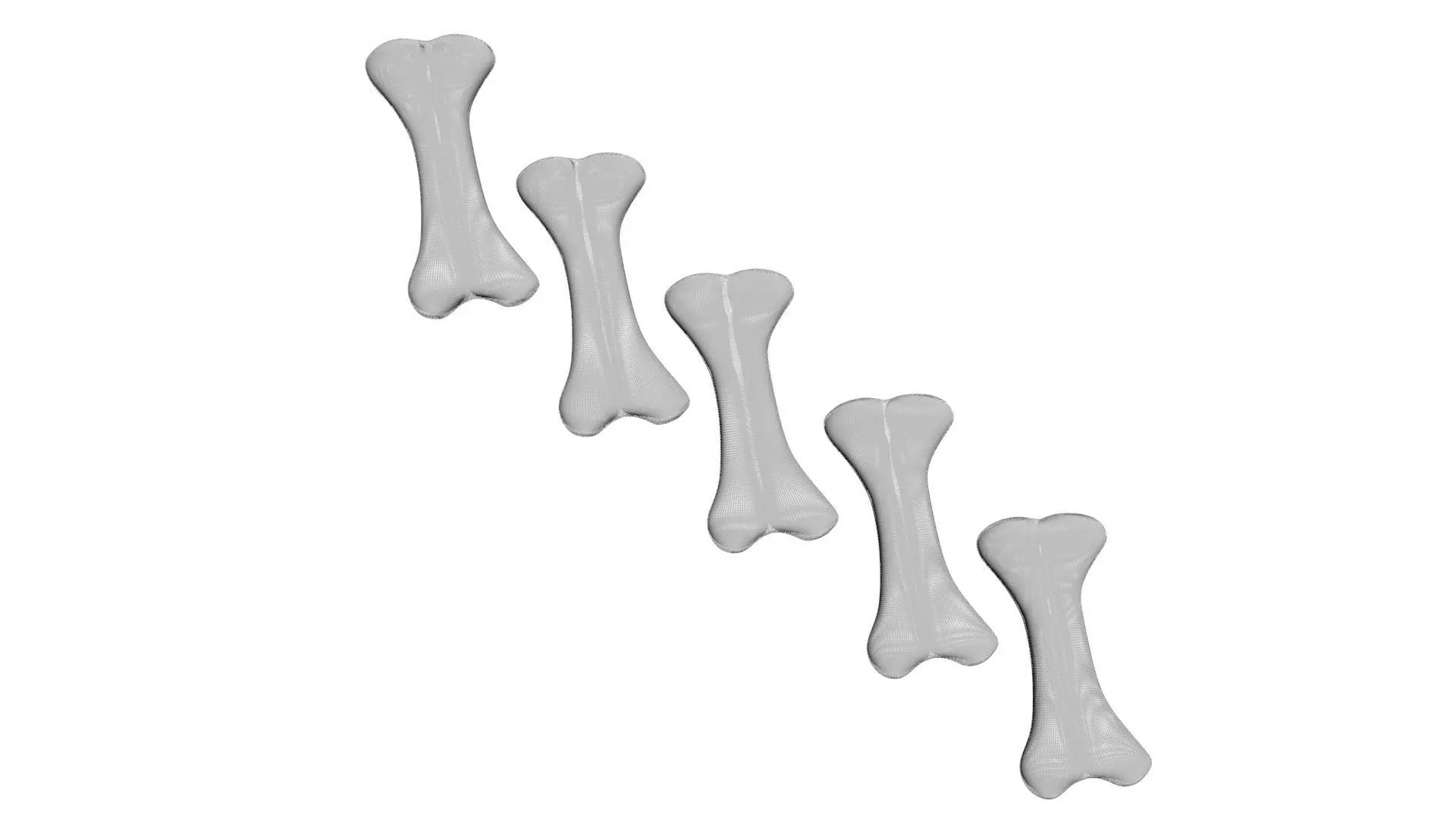 Gummy Bones Set 3D model_19