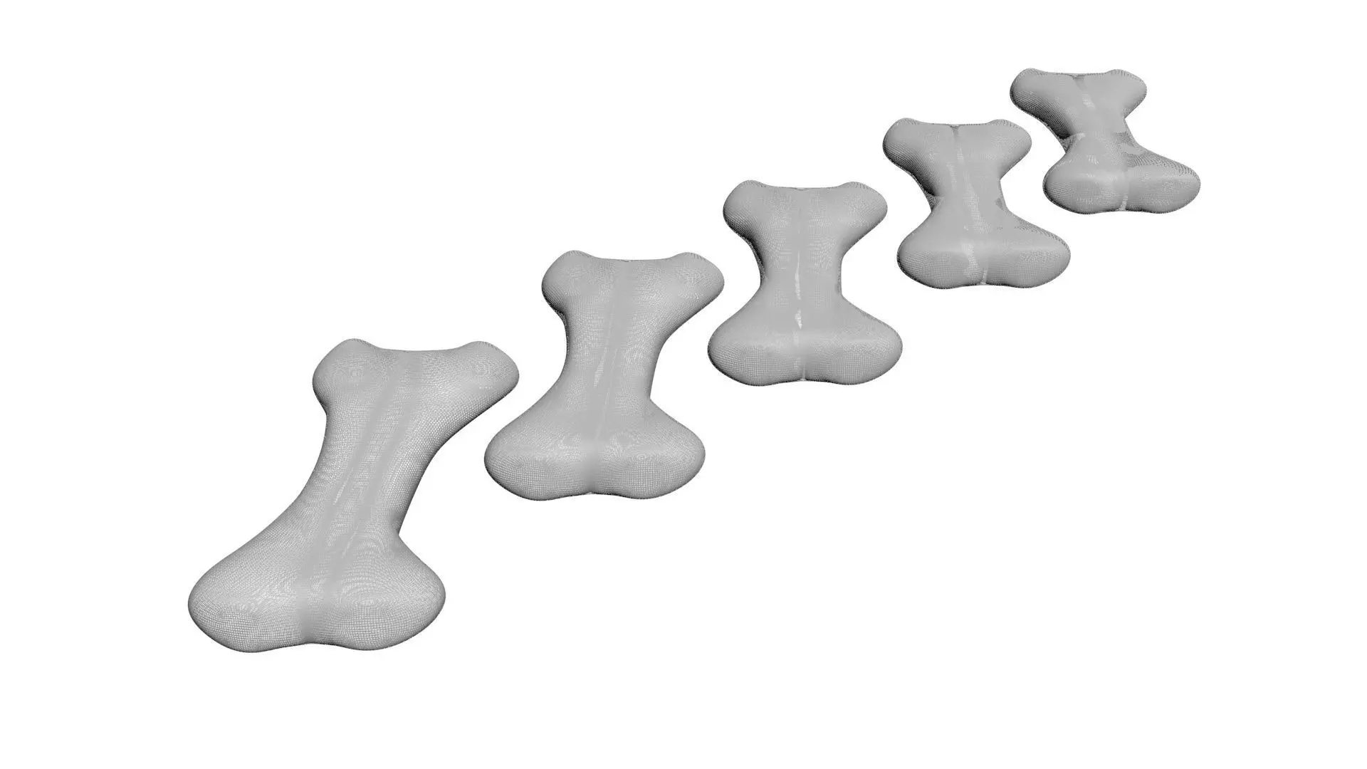 Gummy Bones Set 3D model_15