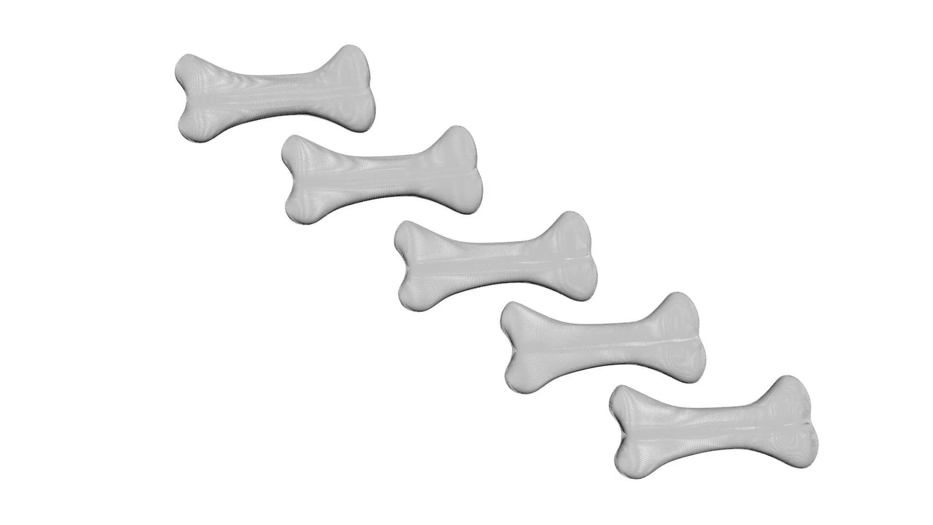 Gummy Bones Set 3D model_18