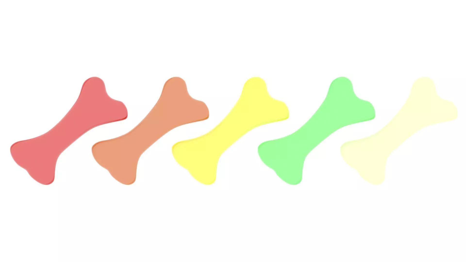 Gummy Bones Set 3D model_13